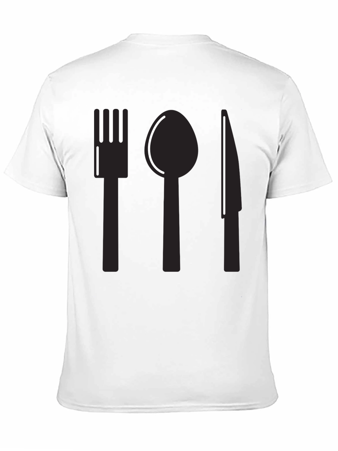 Cutlery Graphic Tee - Minimalist Chef T-Shirt