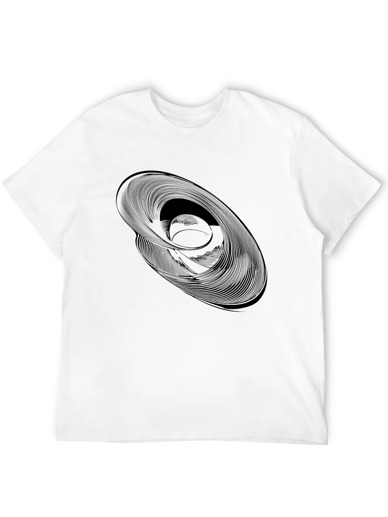 Abstract Swirl Graphic Tee - Modern Style