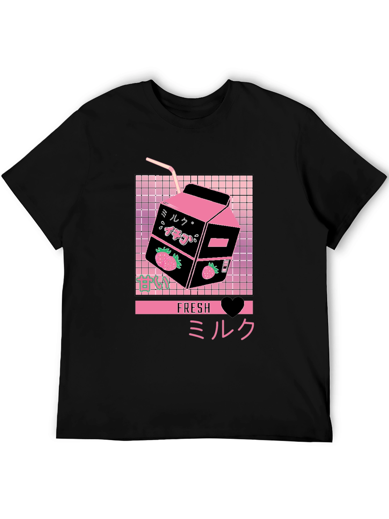 Fresh Milk Strawberry Aesthetic T-Shirt