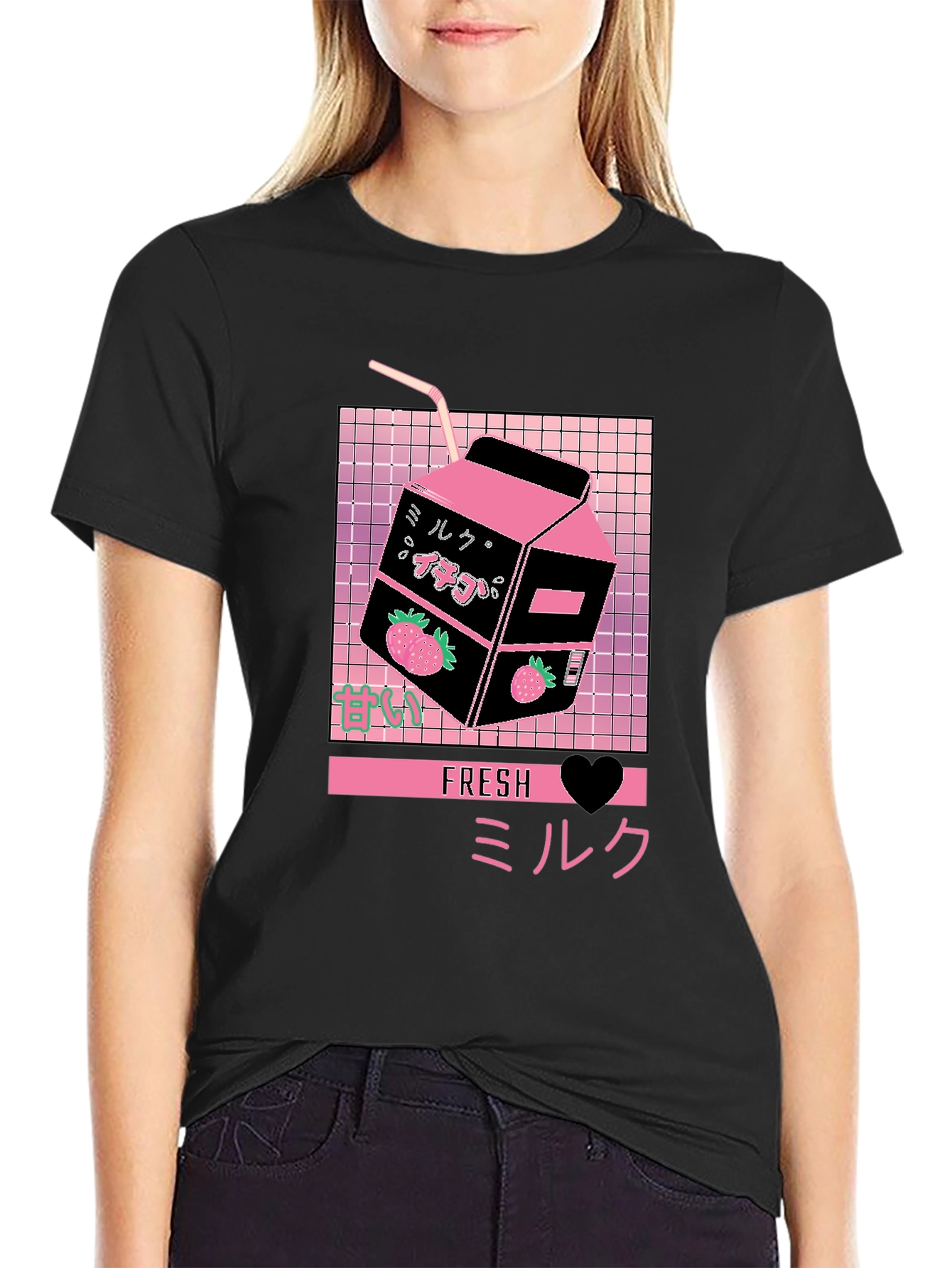 Fresh Milk Strawberry Aesthetic T-Shirt