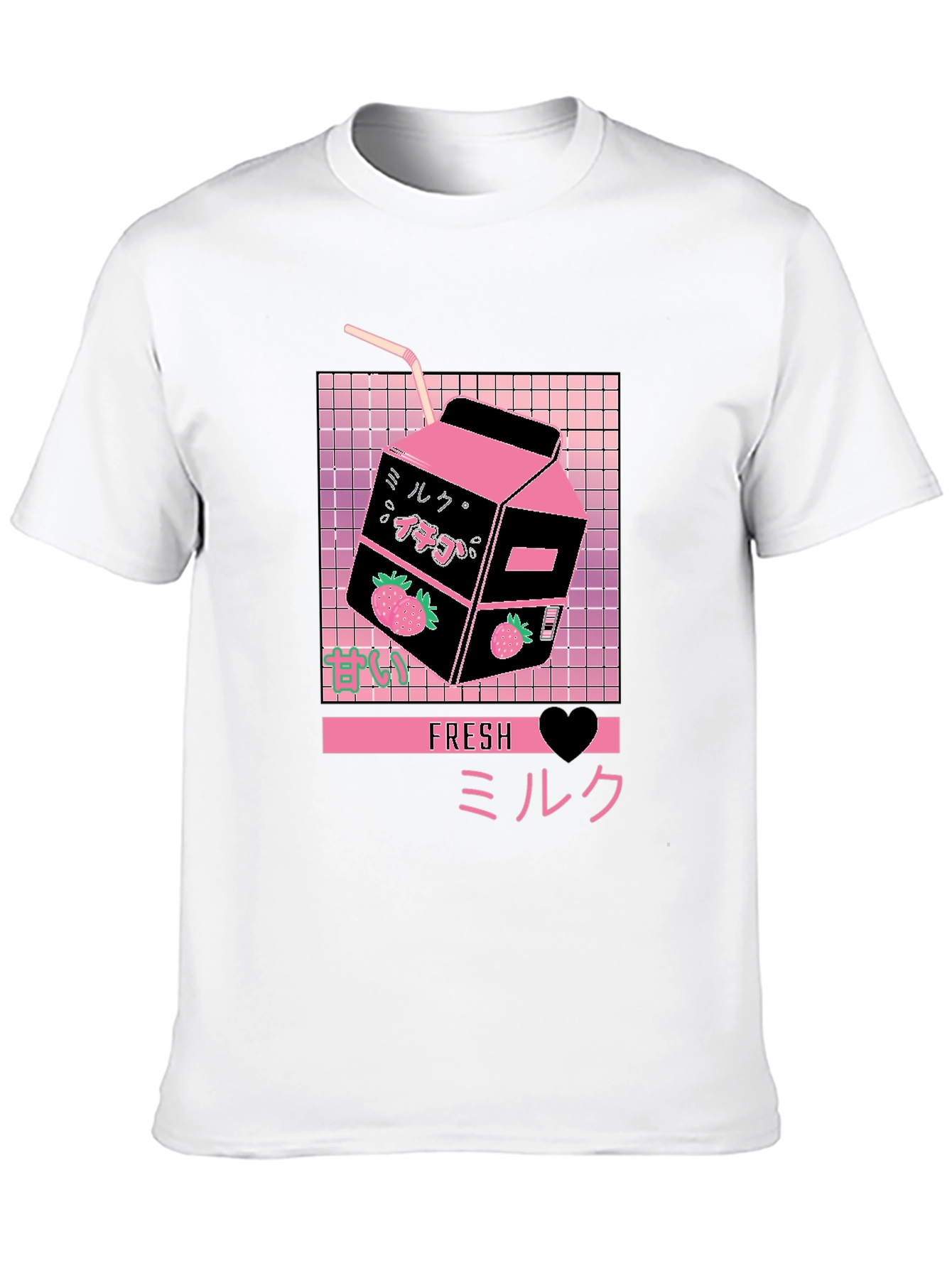 Fresh Milk Strawberry Aesthetic T-Shirt