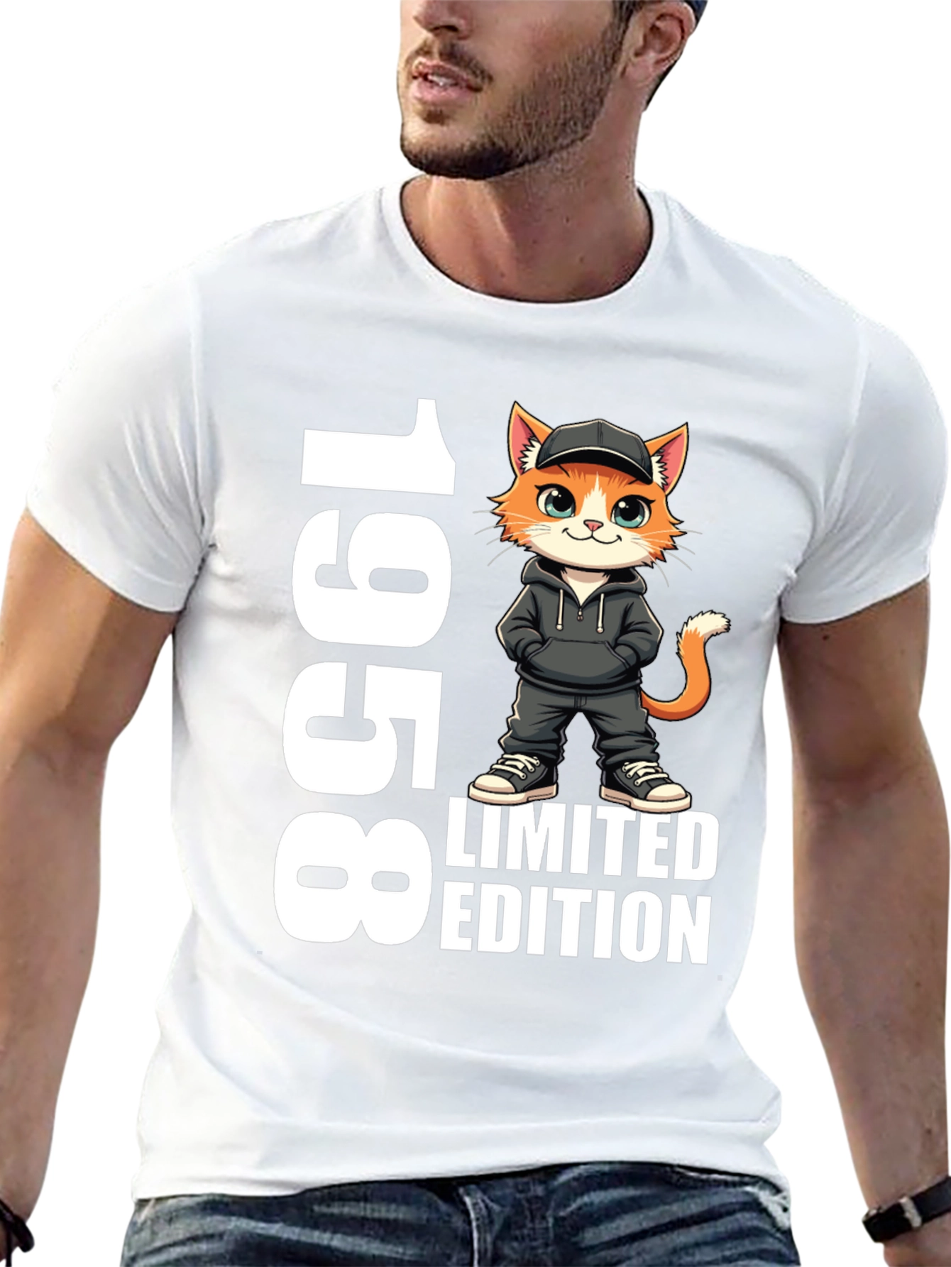 1958 Limited Edition Cat Graphic T-Shirt