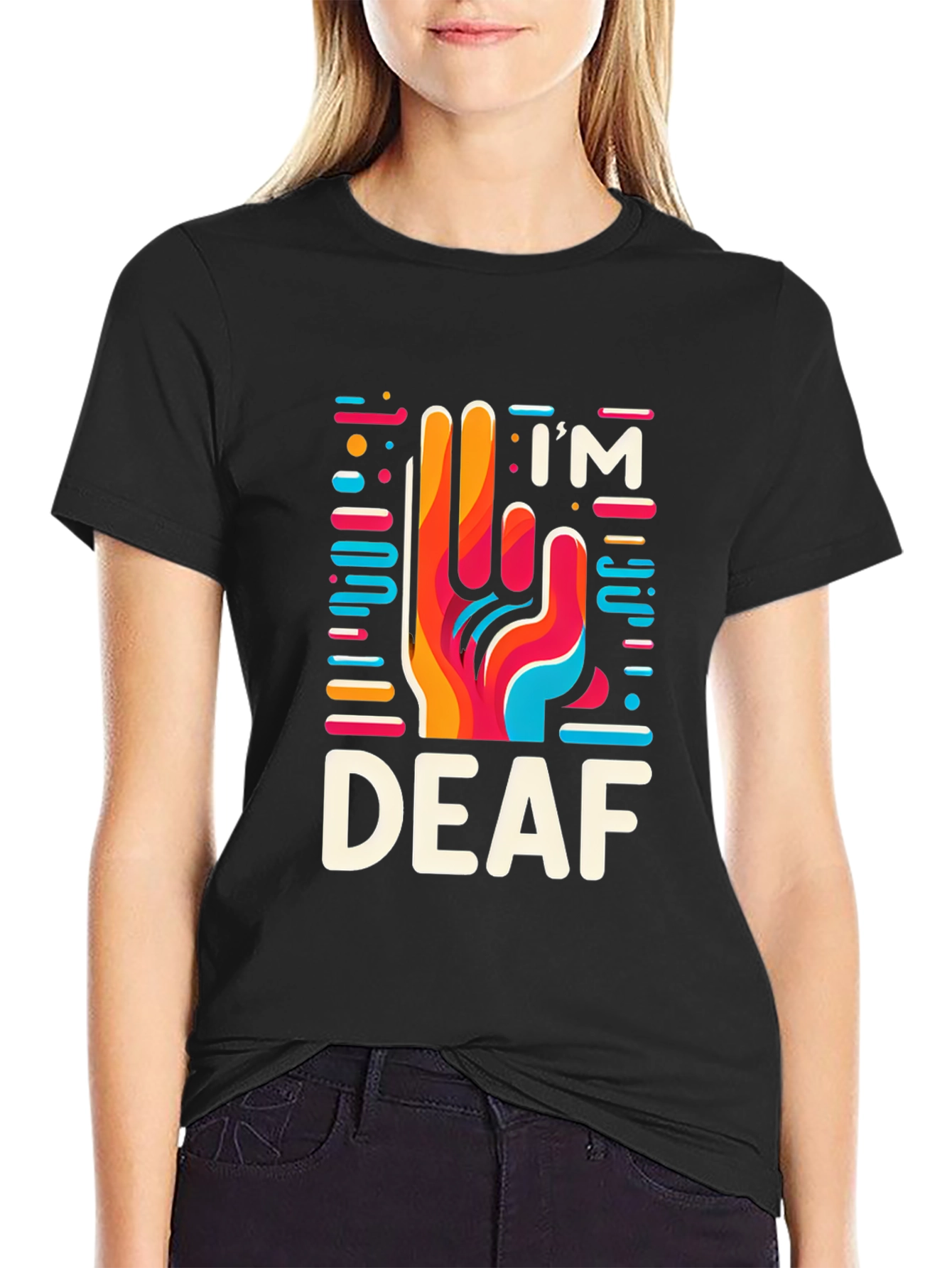 Im Deaf T-Shirt - Sign Language Graphic Tee