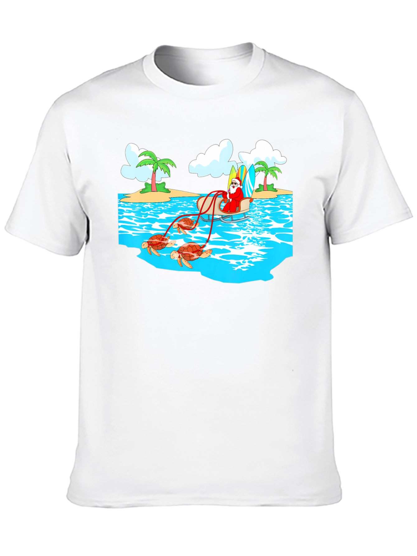 Tropical Santa Turtles T-Shirt