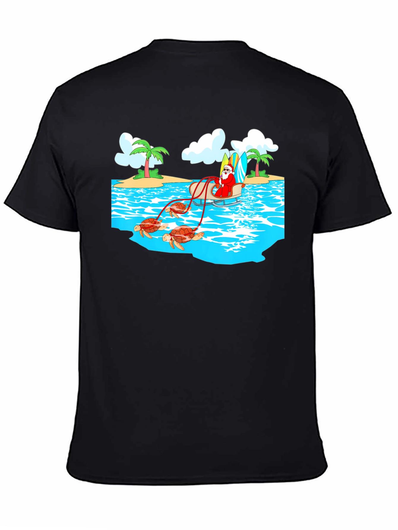 Tropical Santa Turtles T-Shirt