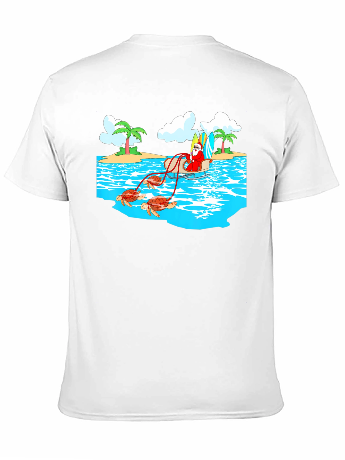Tropical Santa Turtles T-Shirt