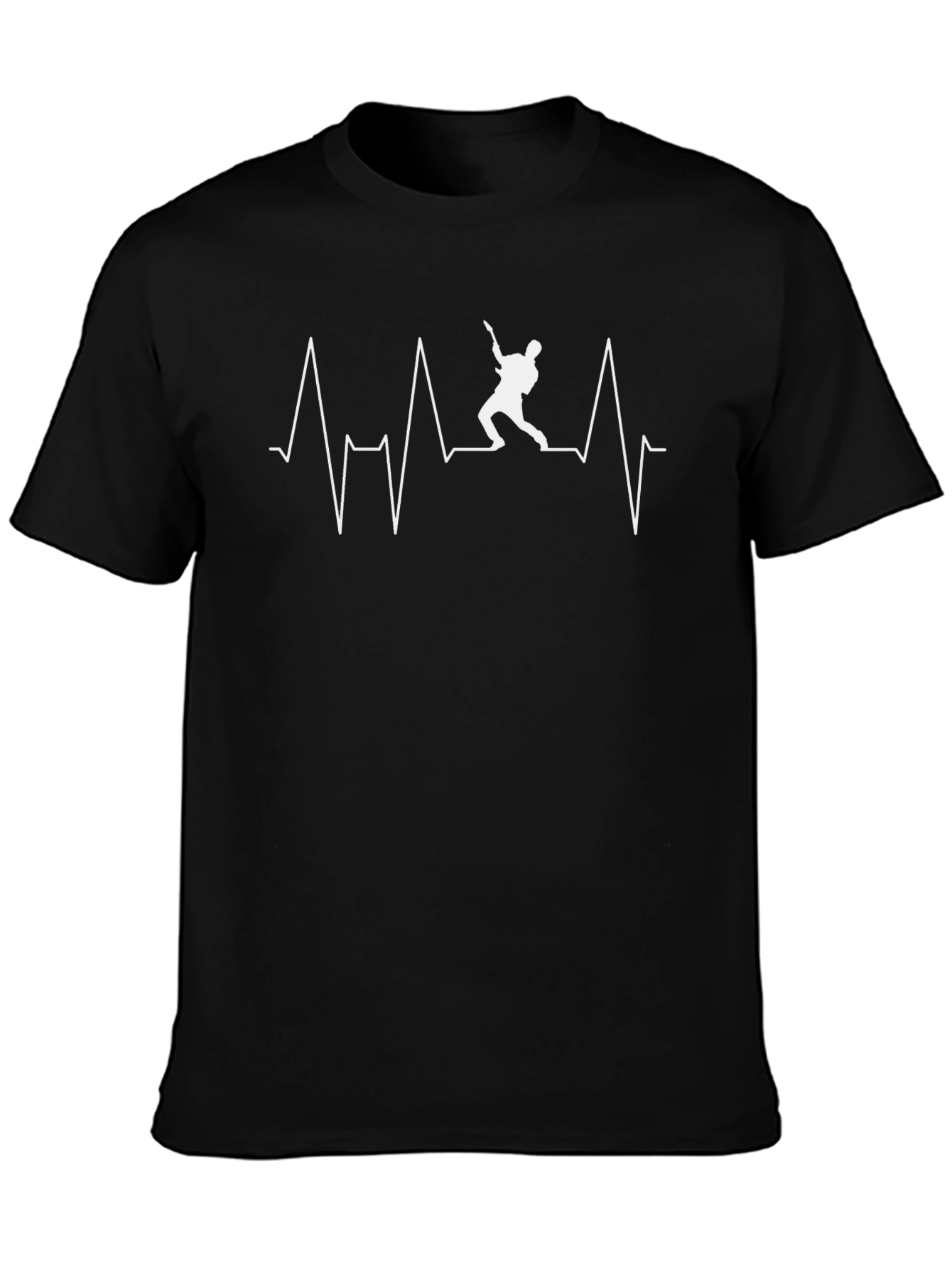 Guitar Heartbeat T-Shirt - Black