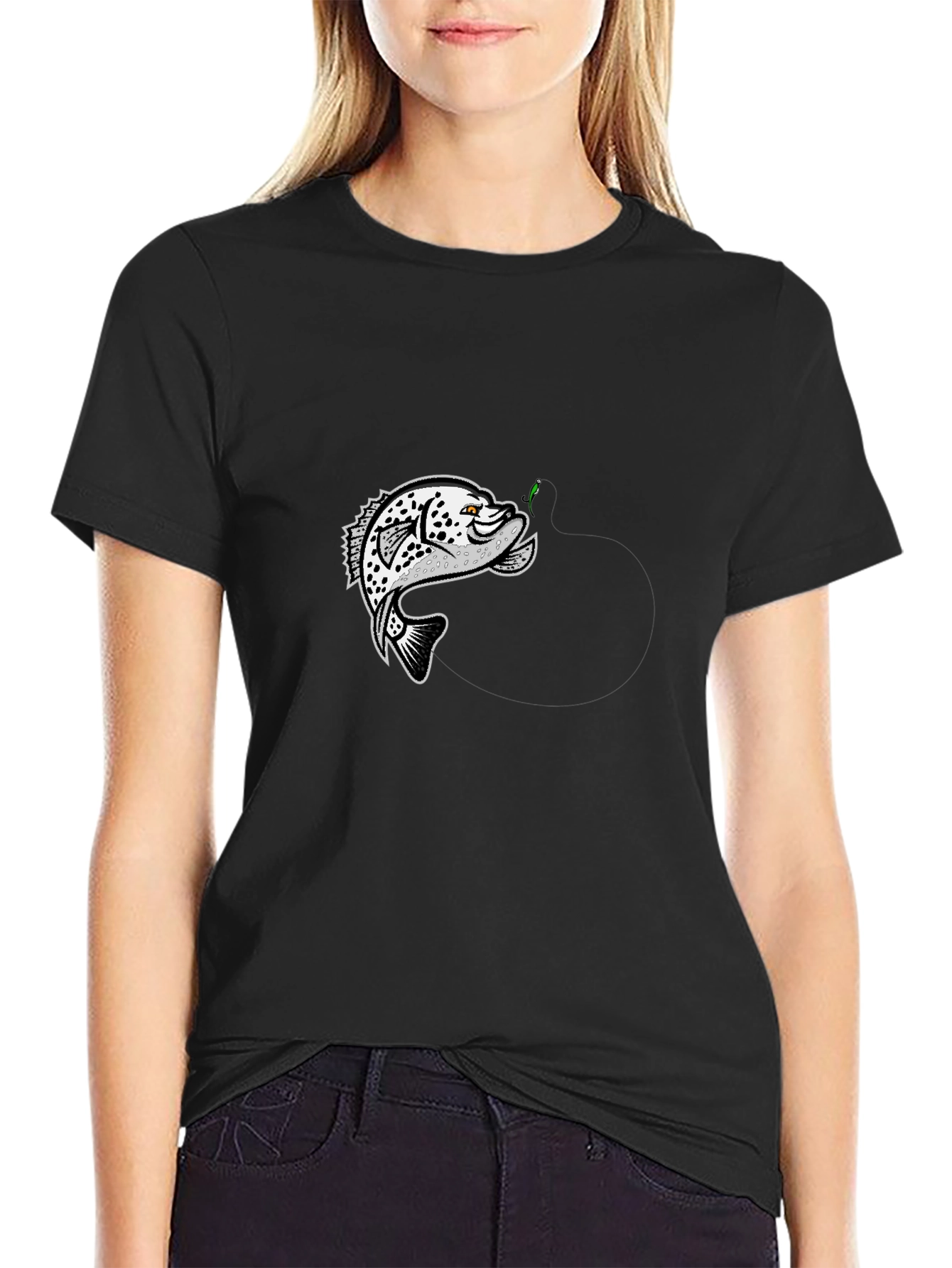 Fish Graphic Black T-Shirt - Anglers Style
