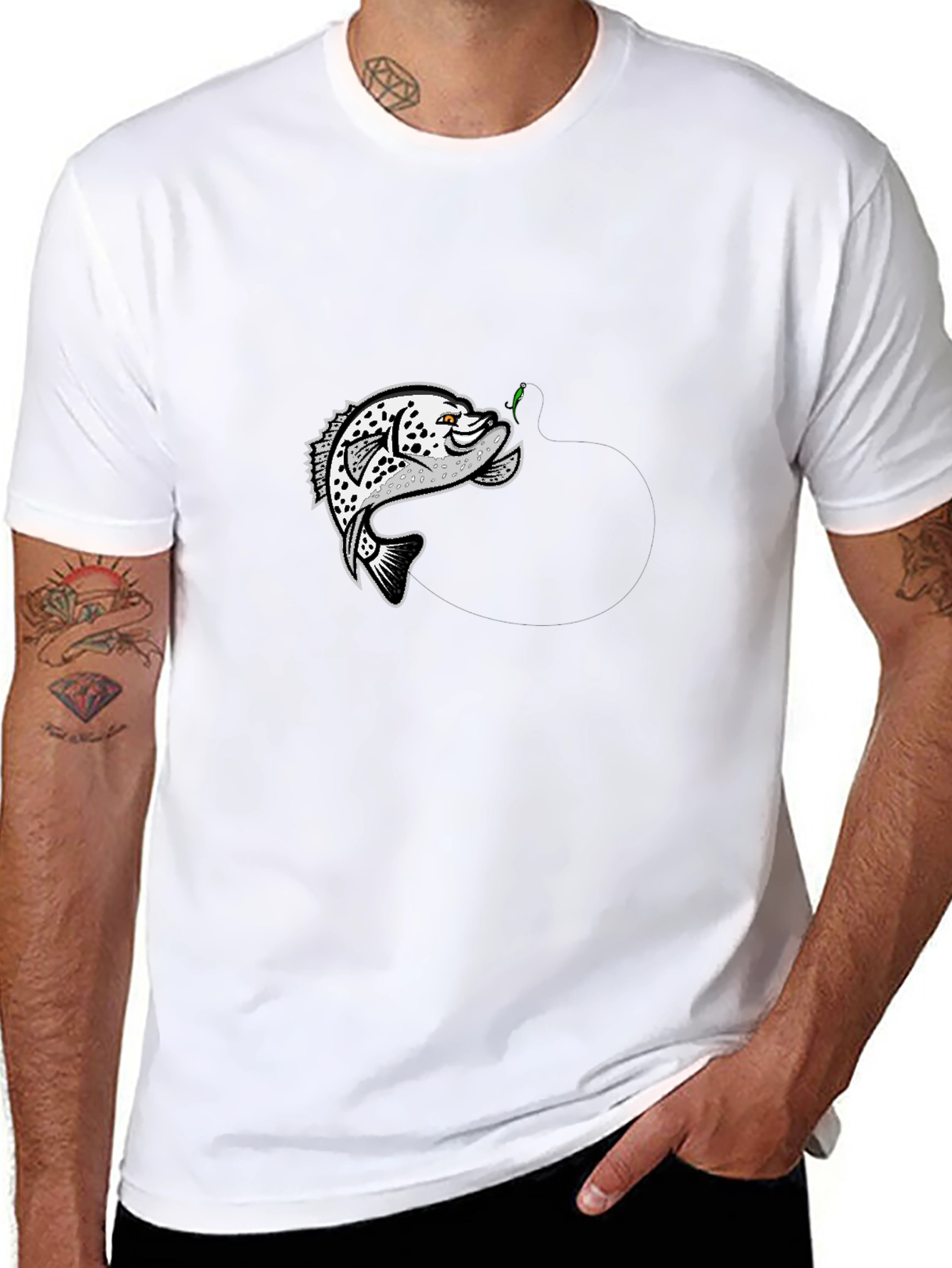 Fish Graphic Black T-Shirt - Anglers Style