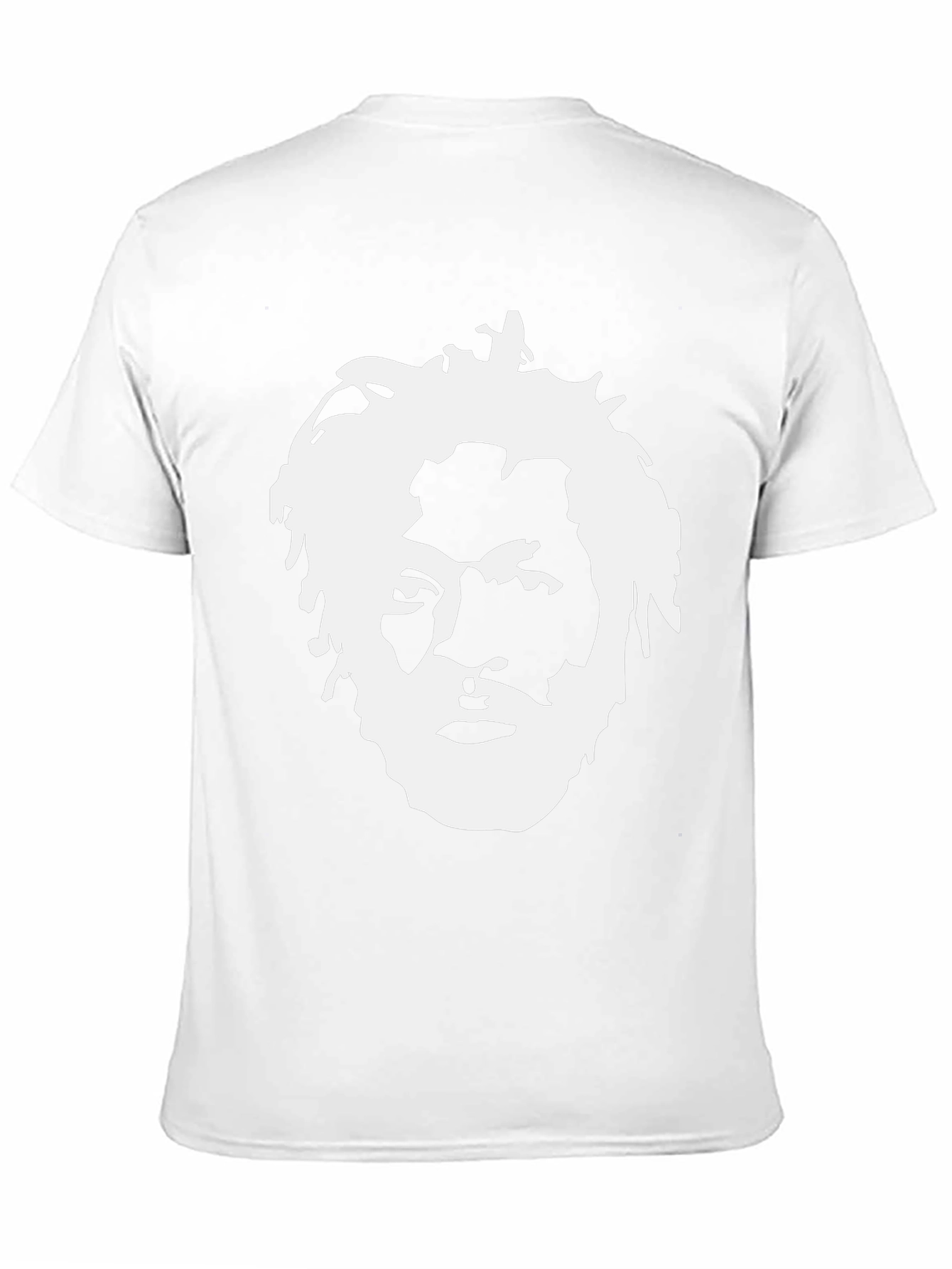 Bold Graphic Tee - White Portrait on Black