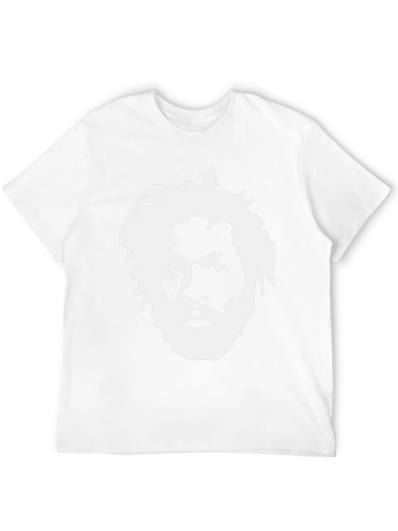 Bold Graphic Tee - White Portrait on Black