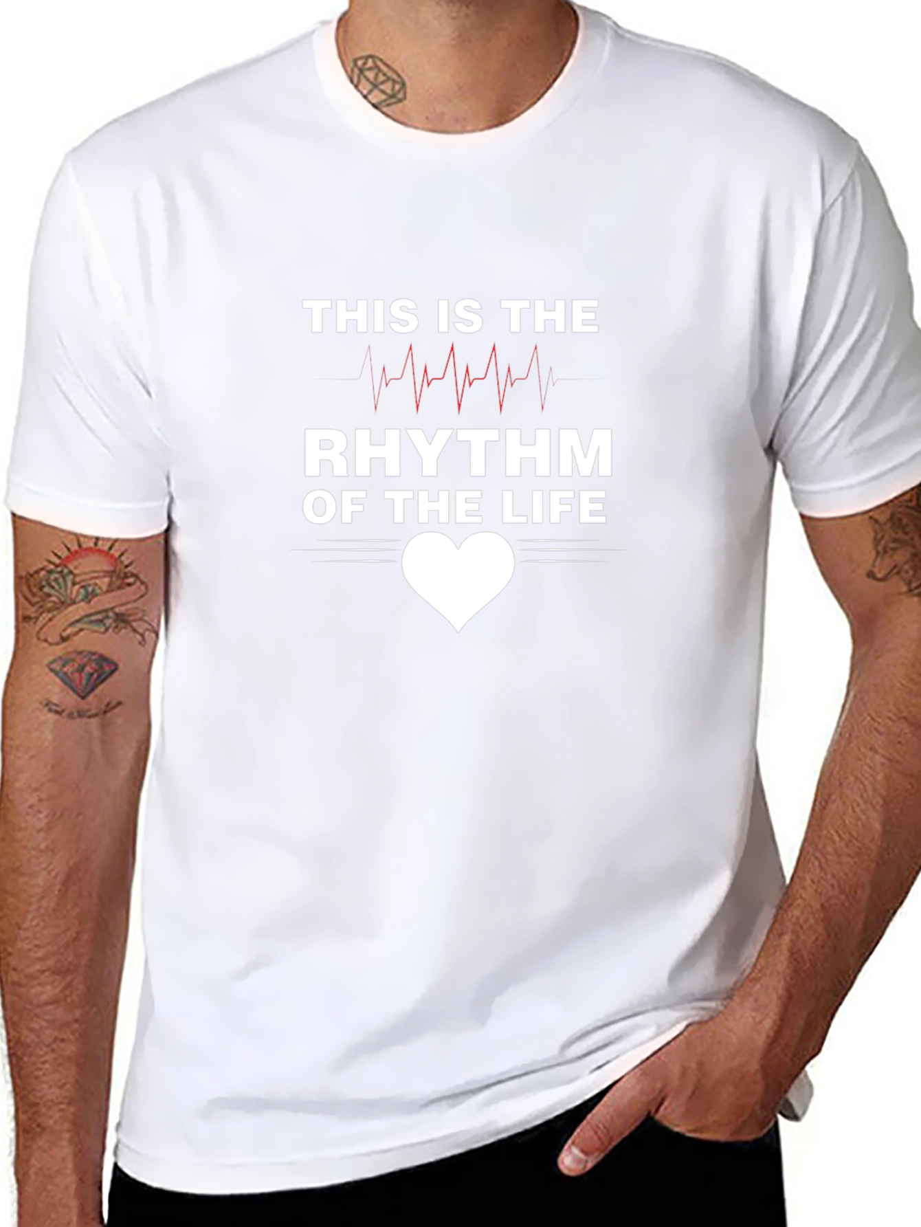 Rhythm of Life Graphic Tee - Stylish Cotton T-Shirt