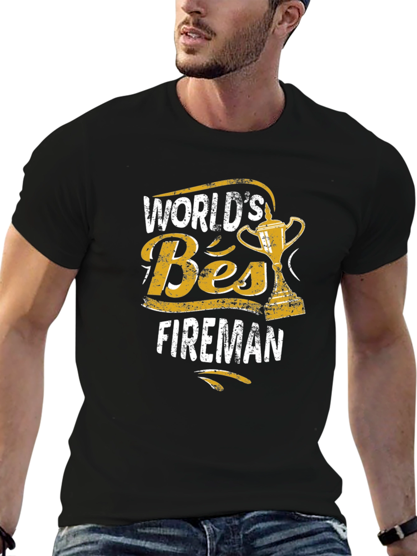 Worlds Best Fireman Graphic T-Shirt
