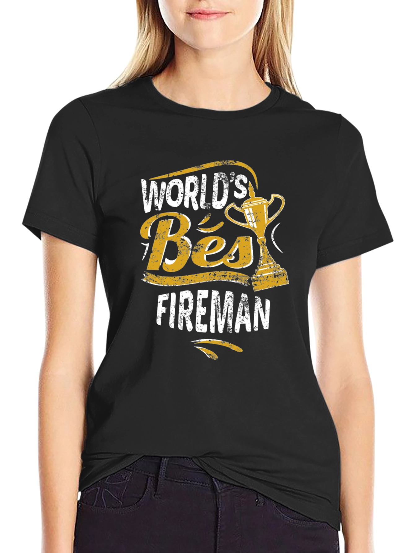 Worlds Best Fireman Graphic T-Shirt