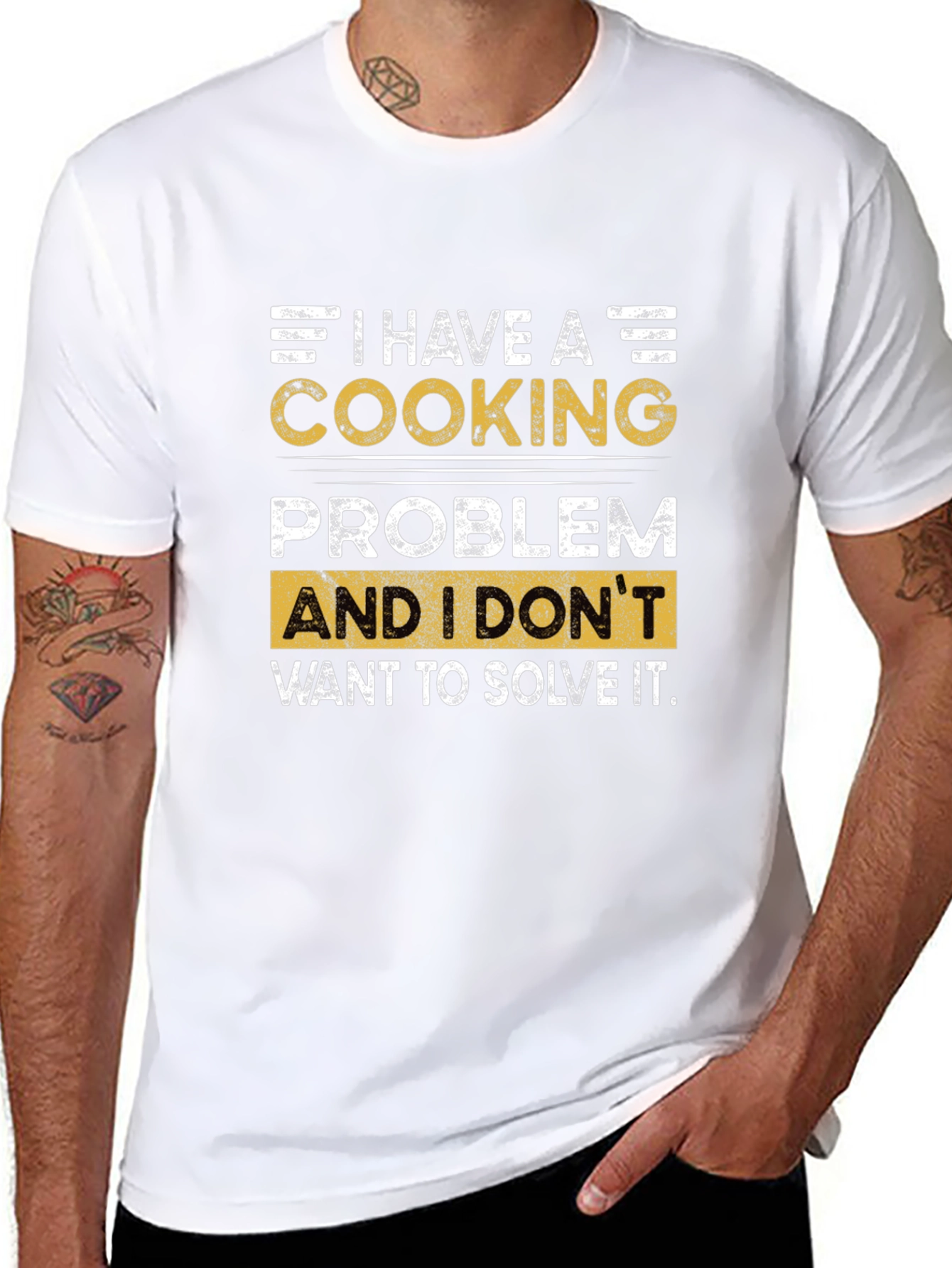 Cooking Problem Graphic T-Shirt - Funny Chef Tee