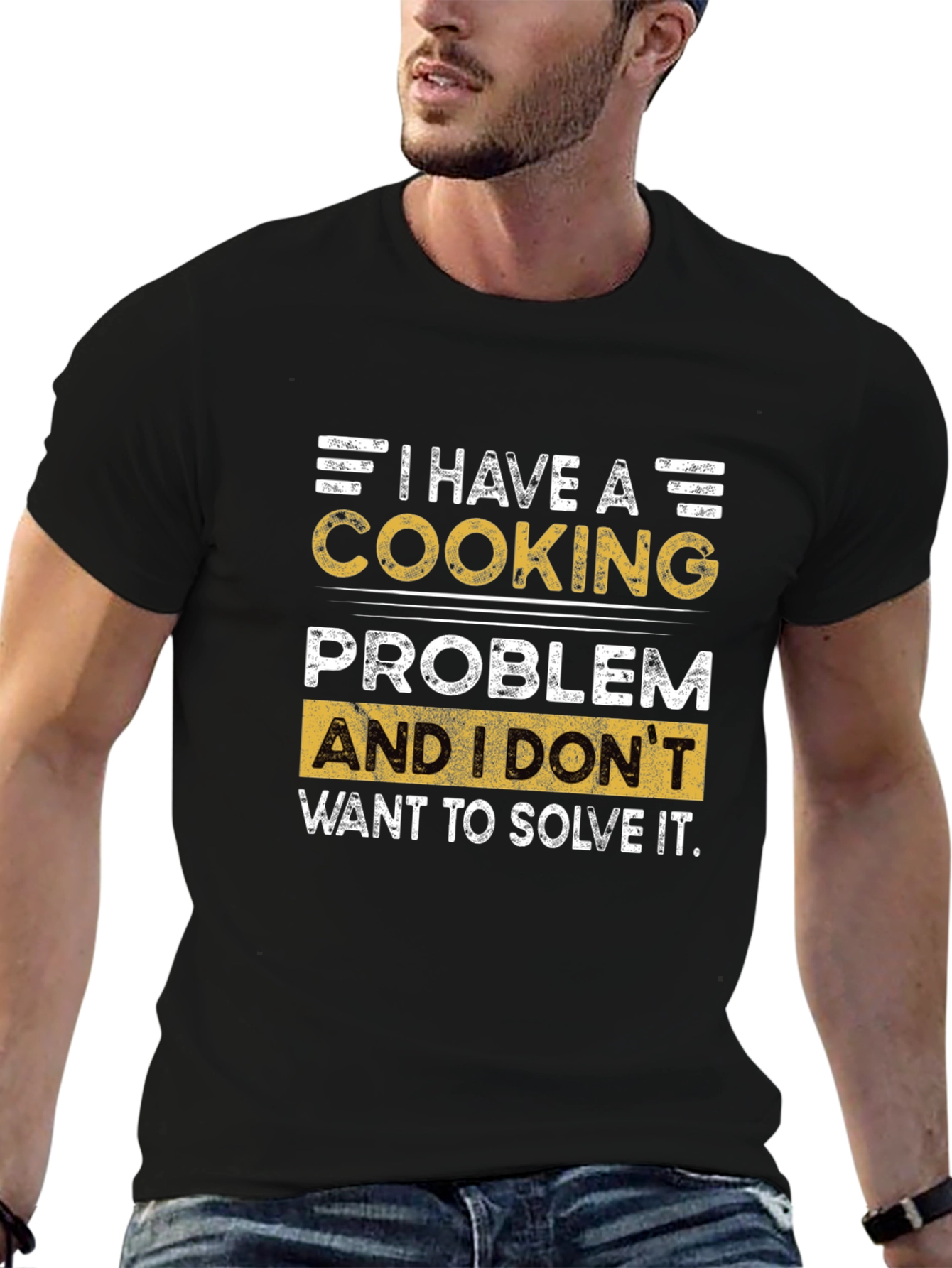 Cooking Problem Graphic T-Shirt - Funny Chef Tee