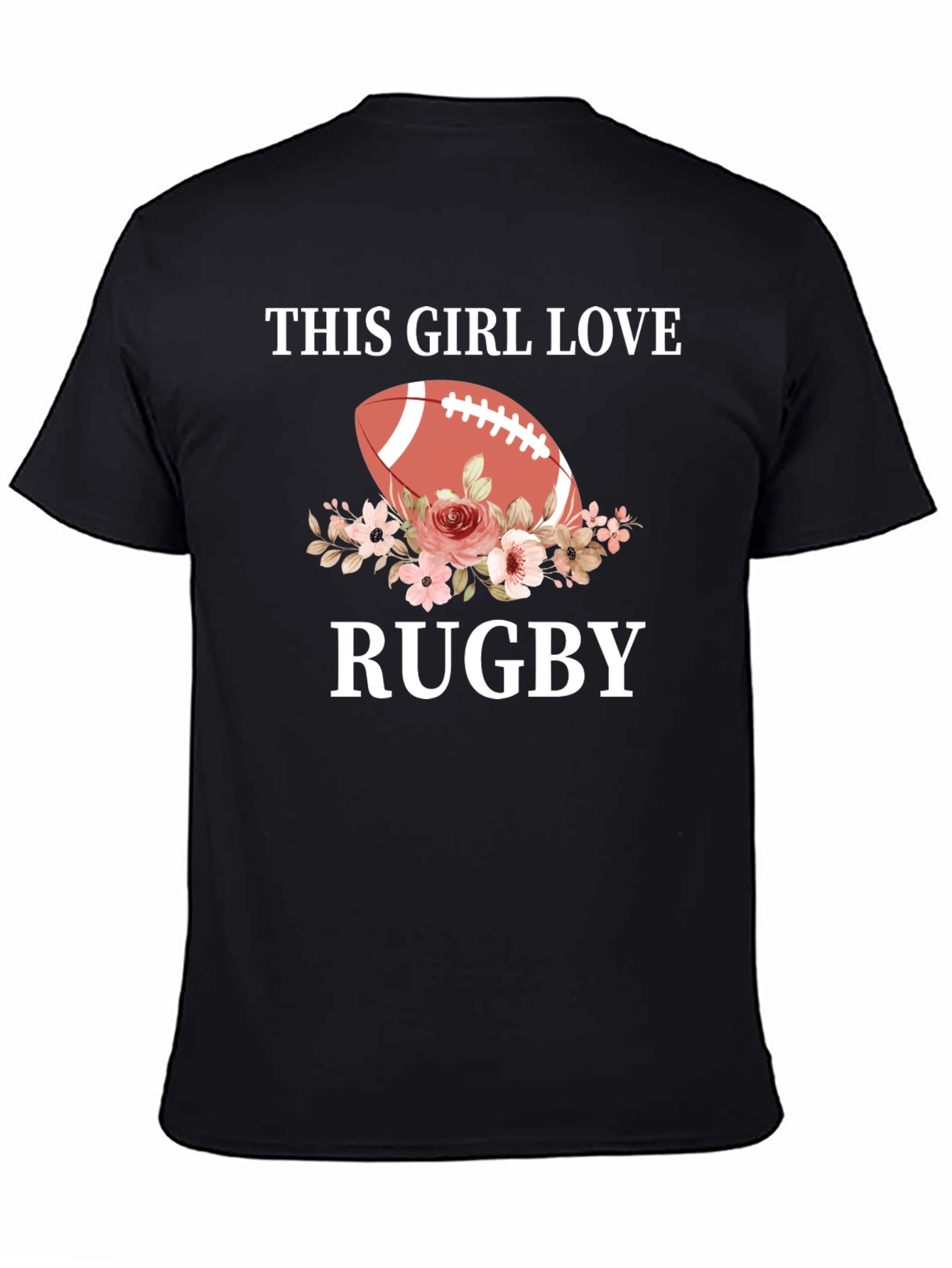 This Girl Loves Rugby Floral Graphic Tee