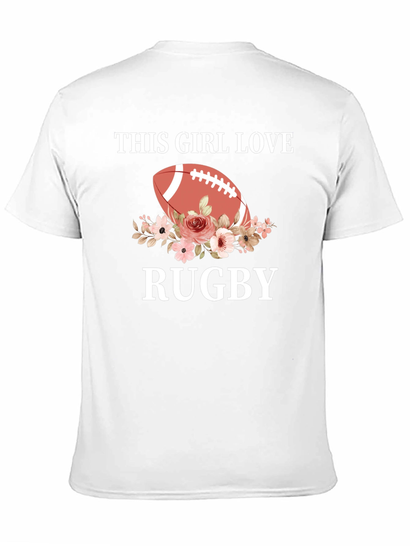 This Girl Loves Rugby Floral Graphic Tee