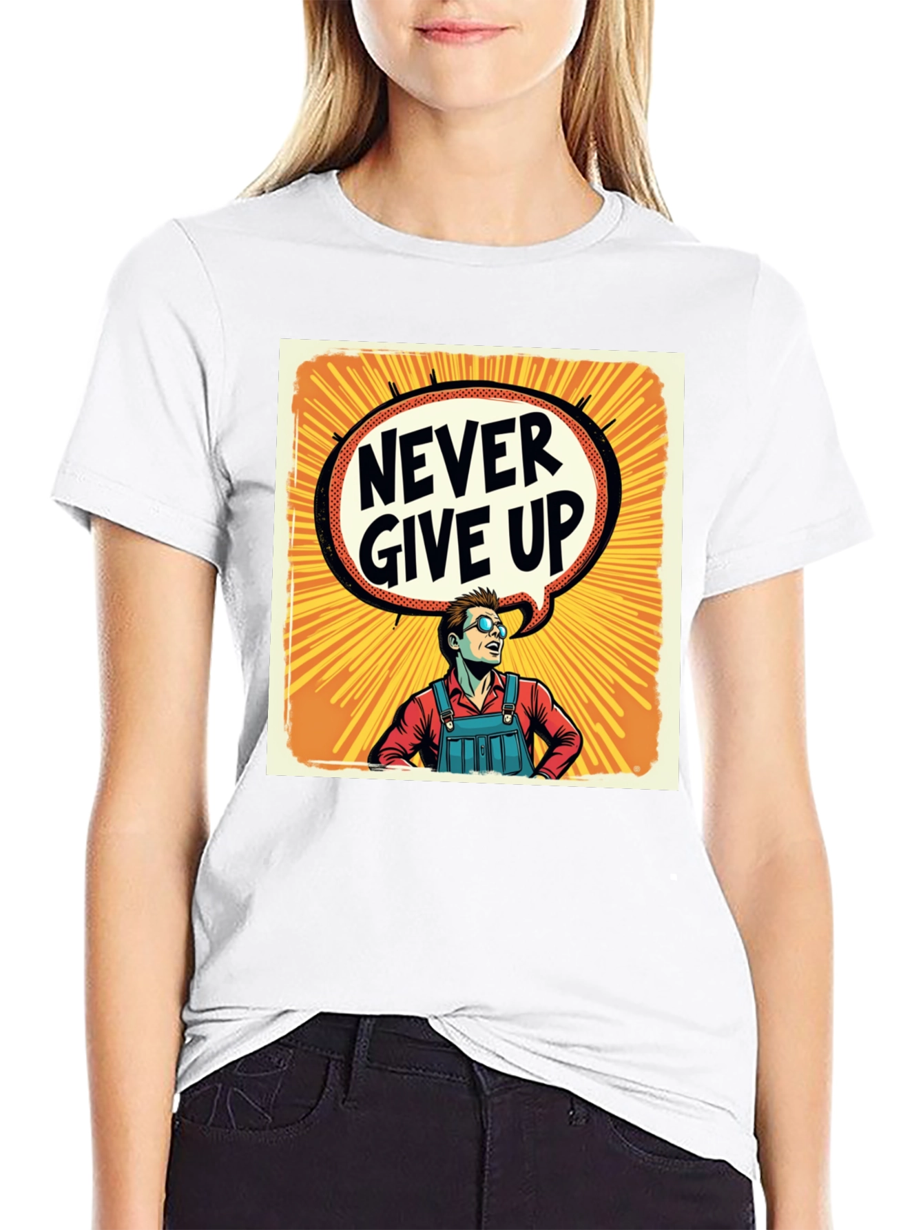 Never Give Up T-Shirt - Motivational Graphic Tee