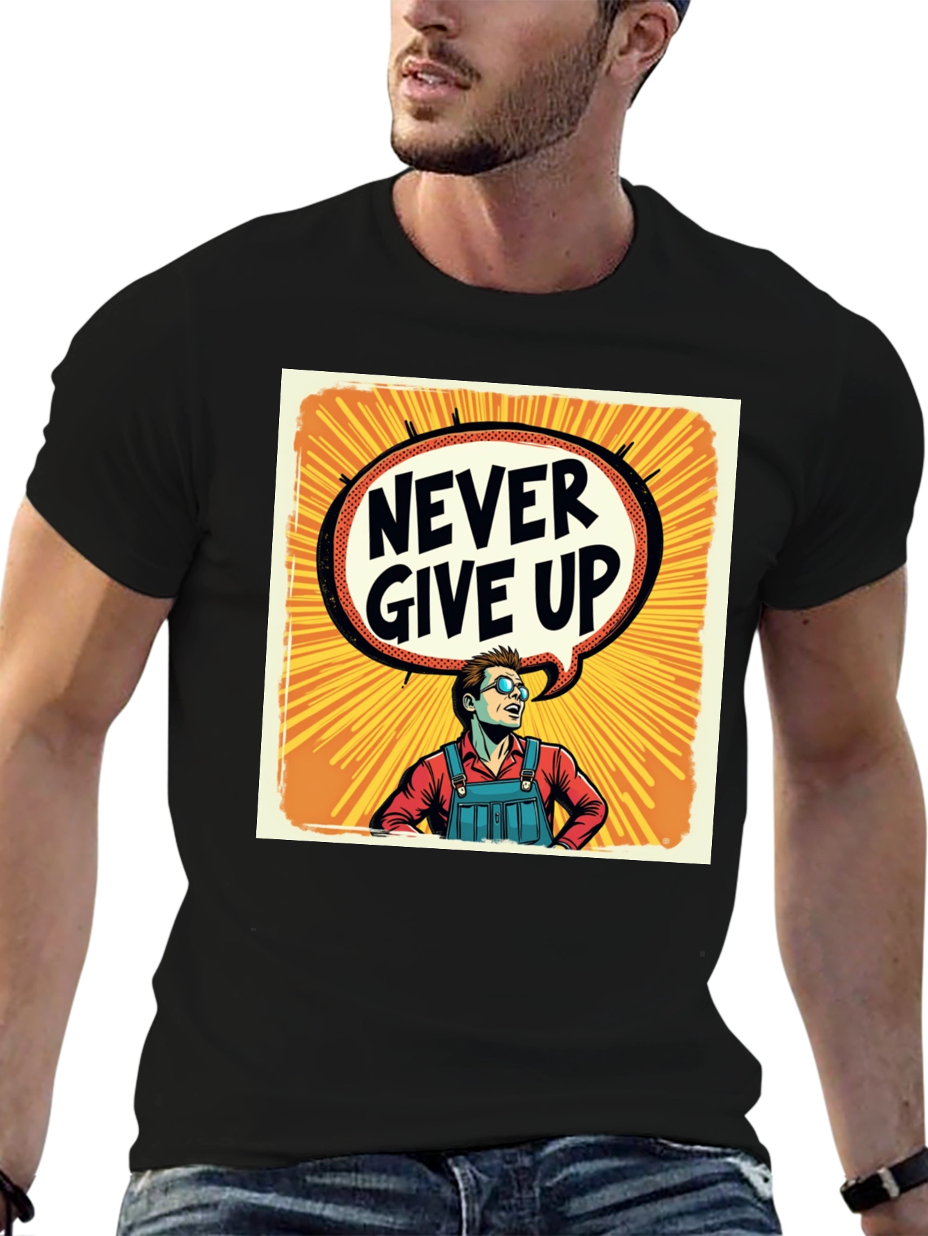 Never Give Up T-Shirt - Motivational Graphic Tee