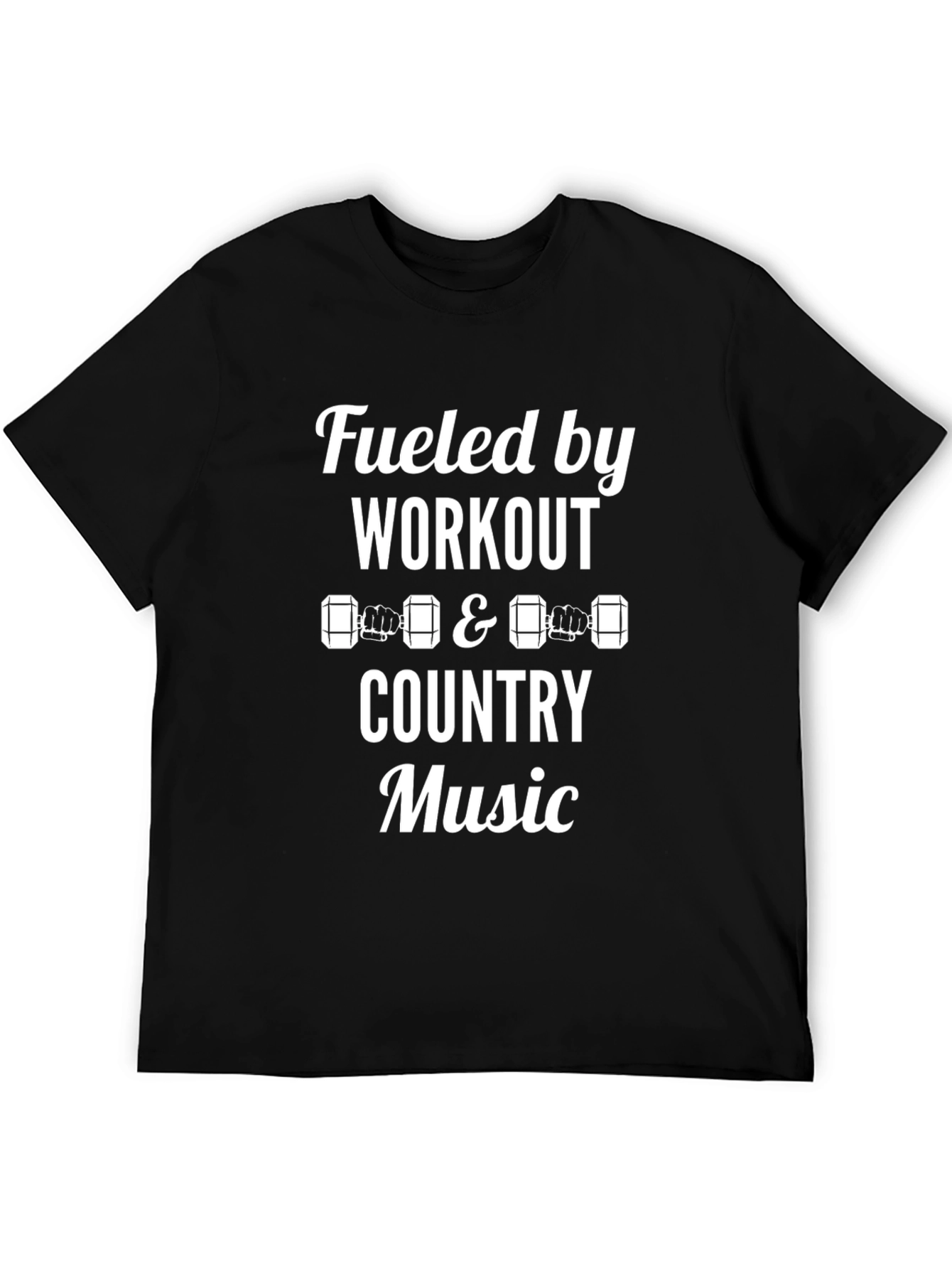 Fueled by Workout & Country Music Black T-Shirt