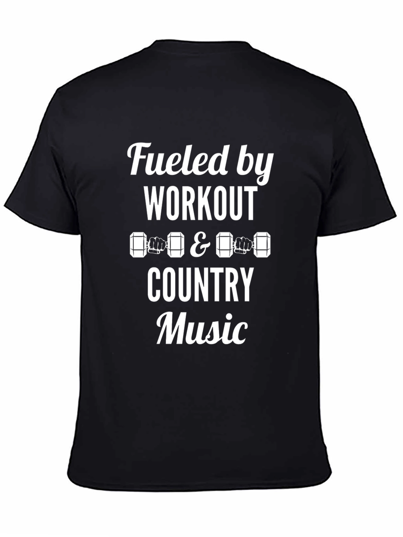 Fueled by Workout & Country Music Black T-Shirt