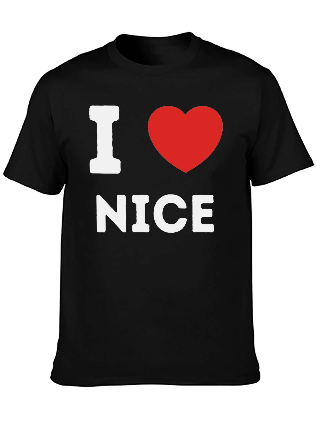 I Heart Nice Black T-Shirt - Express Your Love!