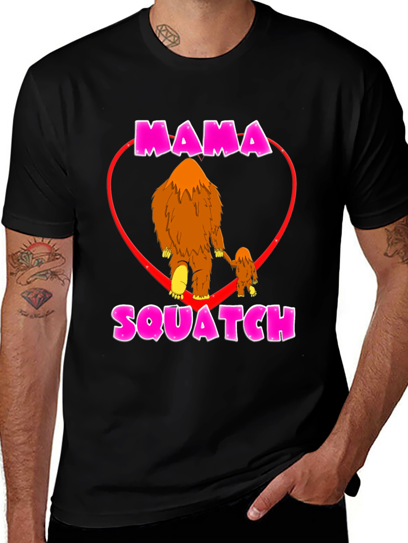 Mama Squatch T-Shirt - Bigfoot Love Tee