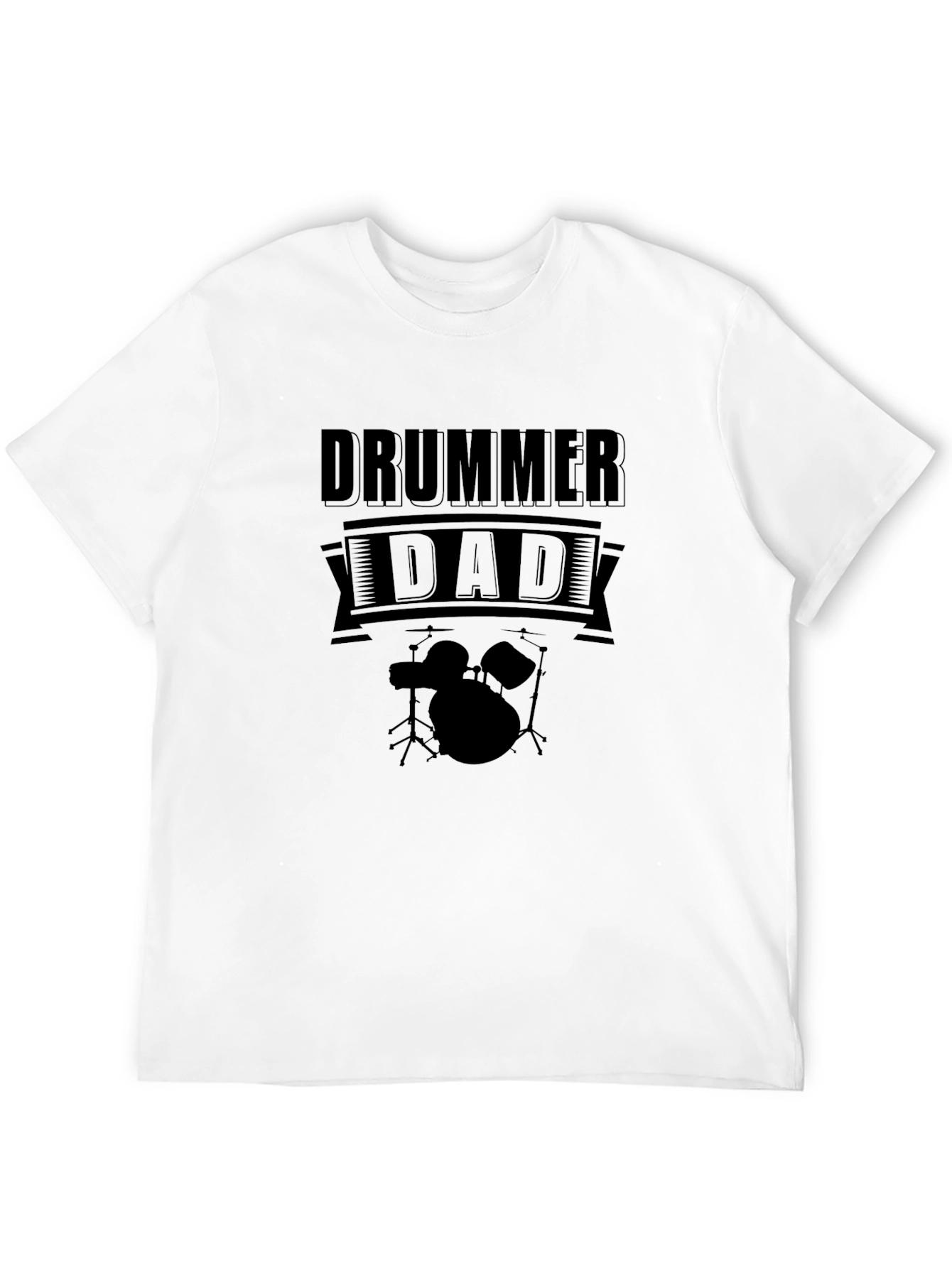 Drummer Dad Black T-Shirt