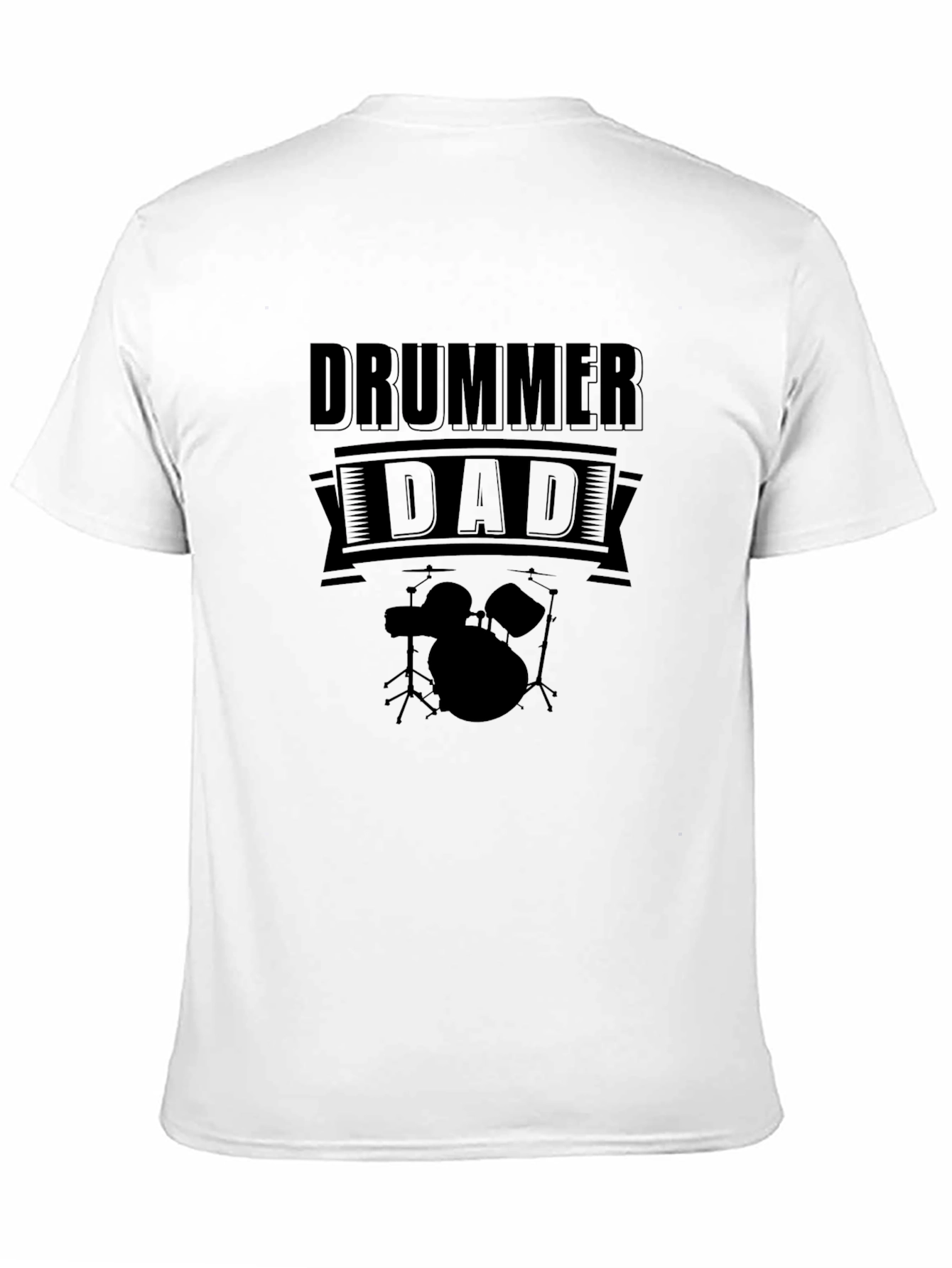 Drummer Dad Black T-Shirt