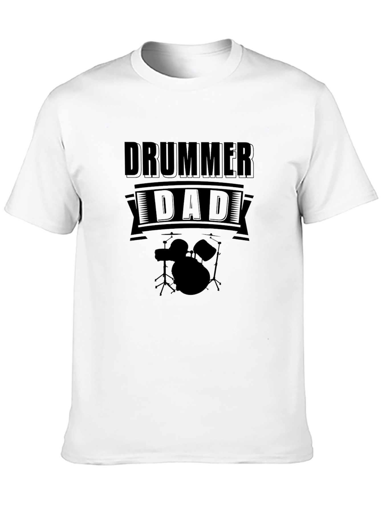 Drummer Dad Black T-Shirt
