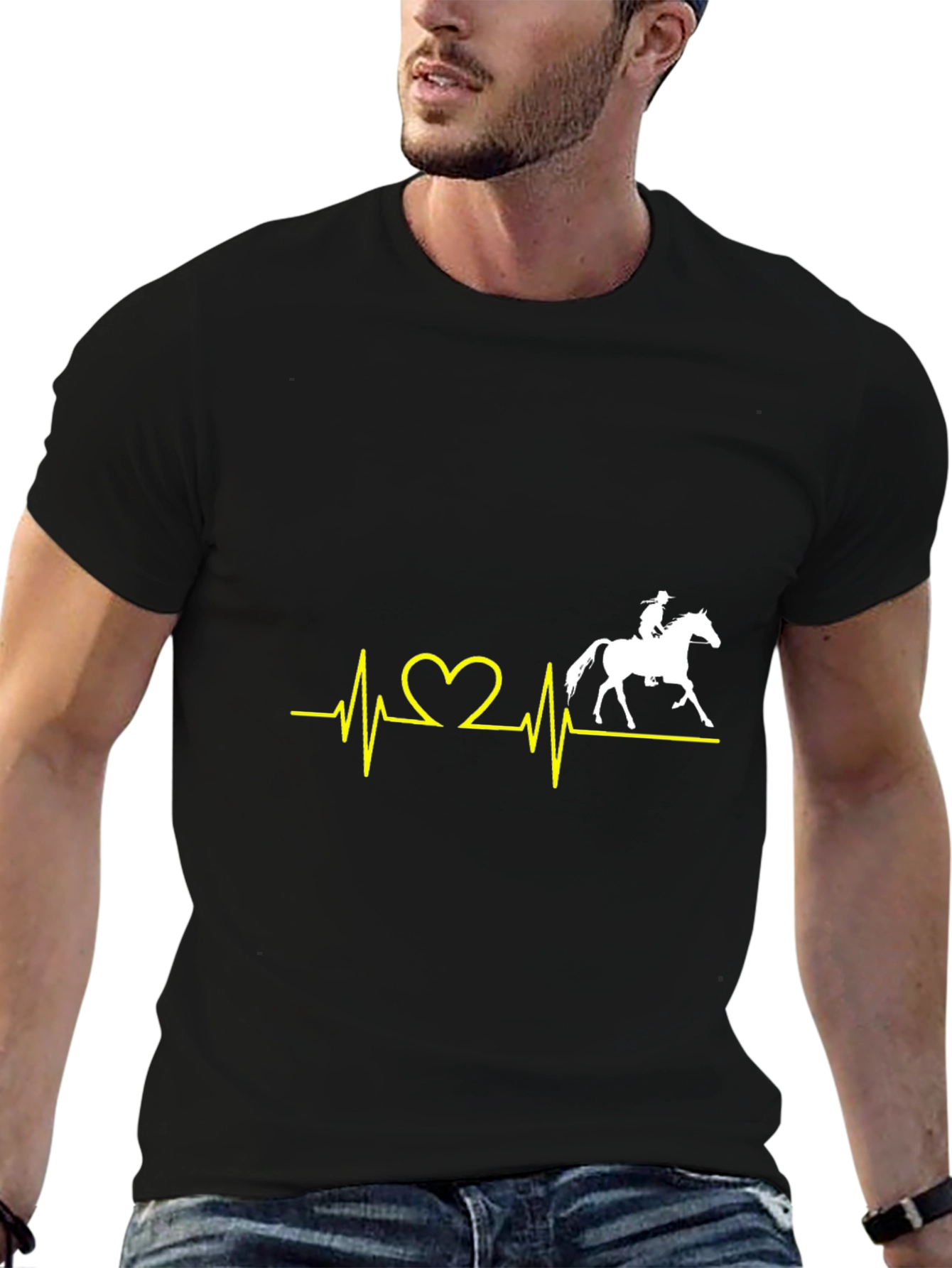 Horse Heartbeat T-Shirt - Equestrian Lover Tee