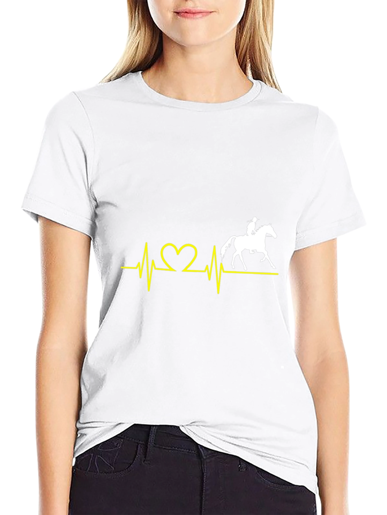 Horse Heartbeat T-Shirt - Equestrian Lover Tee