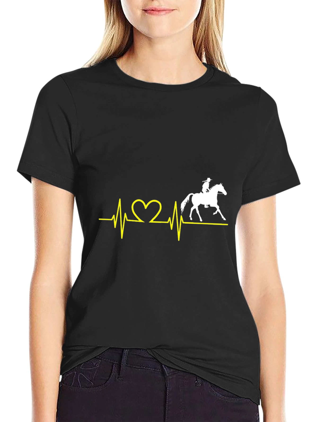 Horse Heartbeat T-Shirt - Equestrian Lover Tee