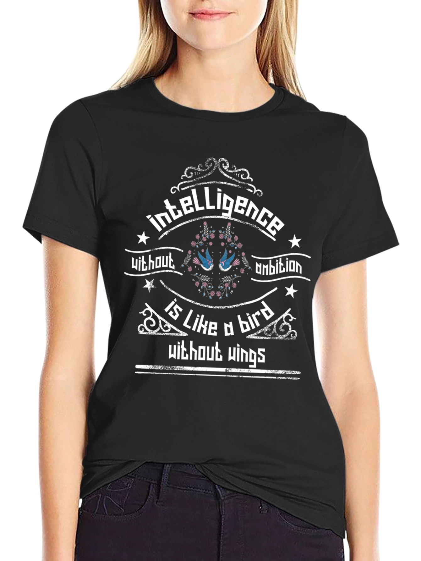 Intelligence Without Ambition Bird Graphic T-Shirt