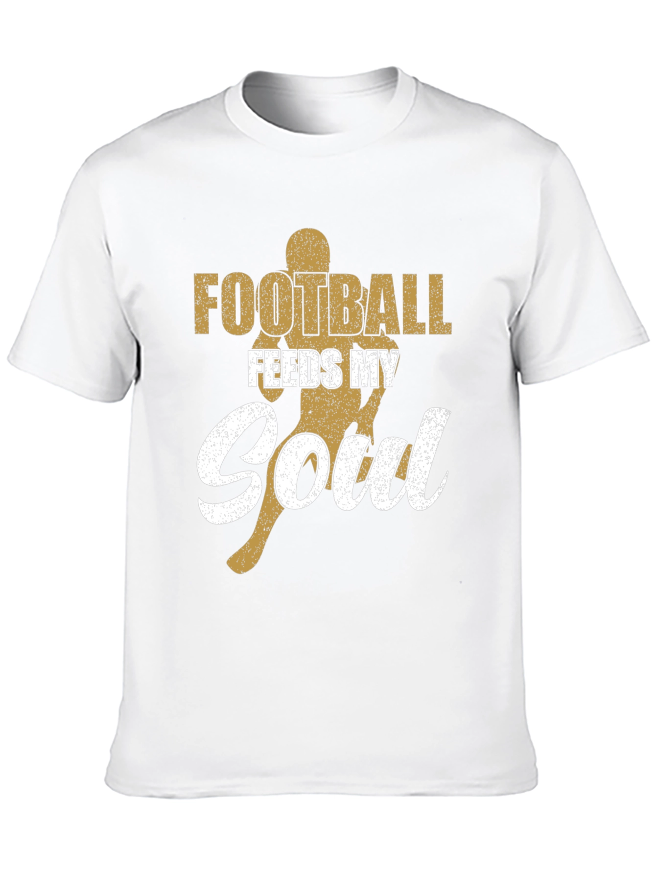 Football Feeds My Soul Graphic Tee - Black
