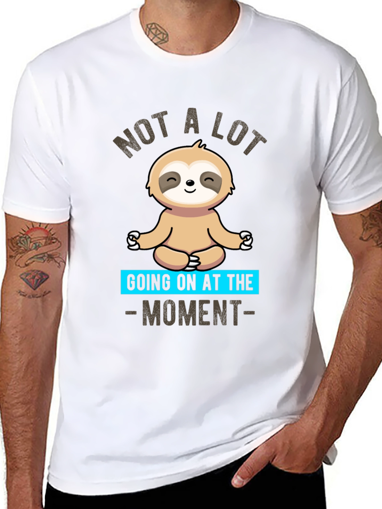 Relaxed Sloth Graphic T-Shirt - Comfy and Casual