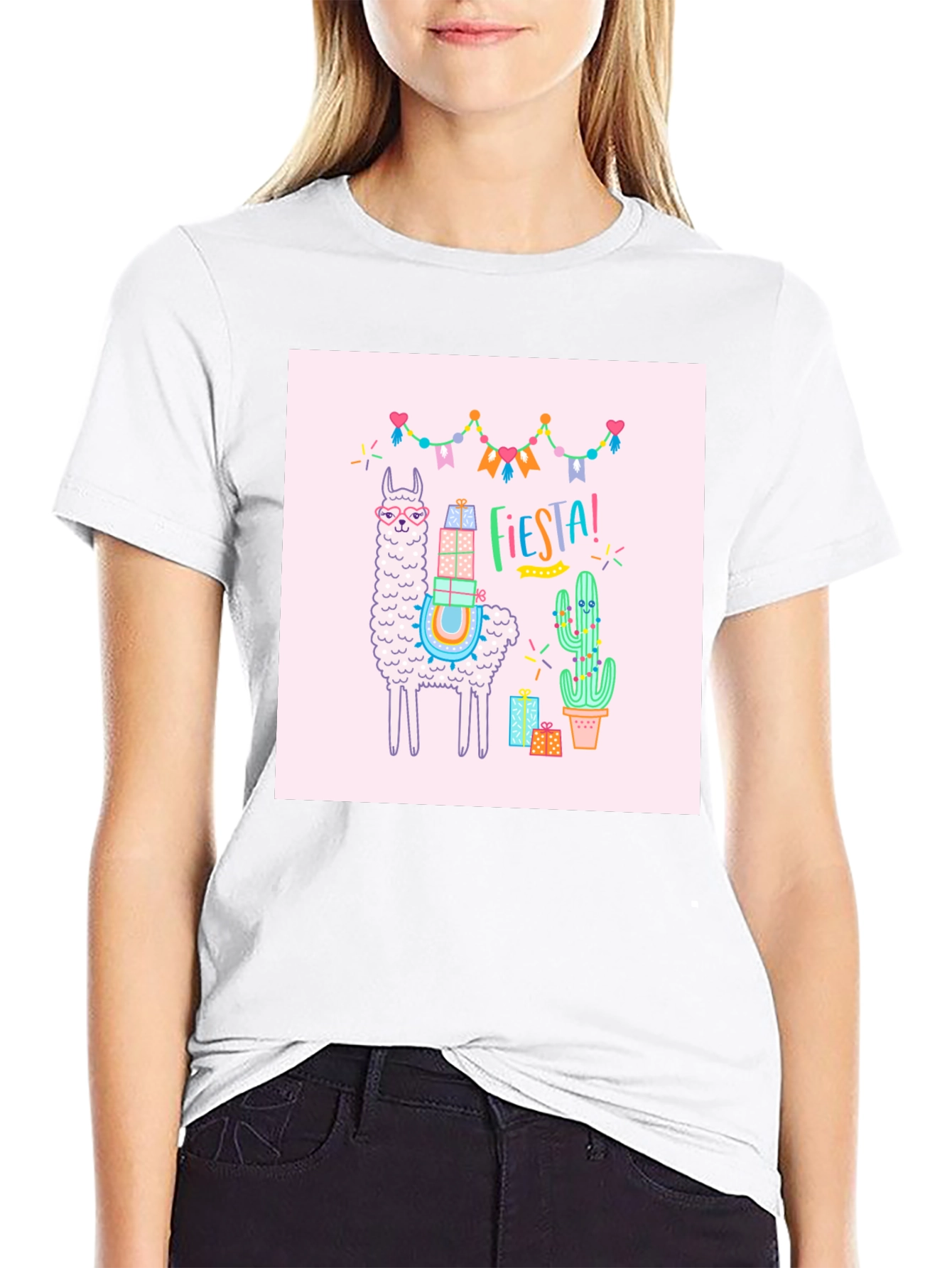 Fiesta Llama Graphic T-Shirt