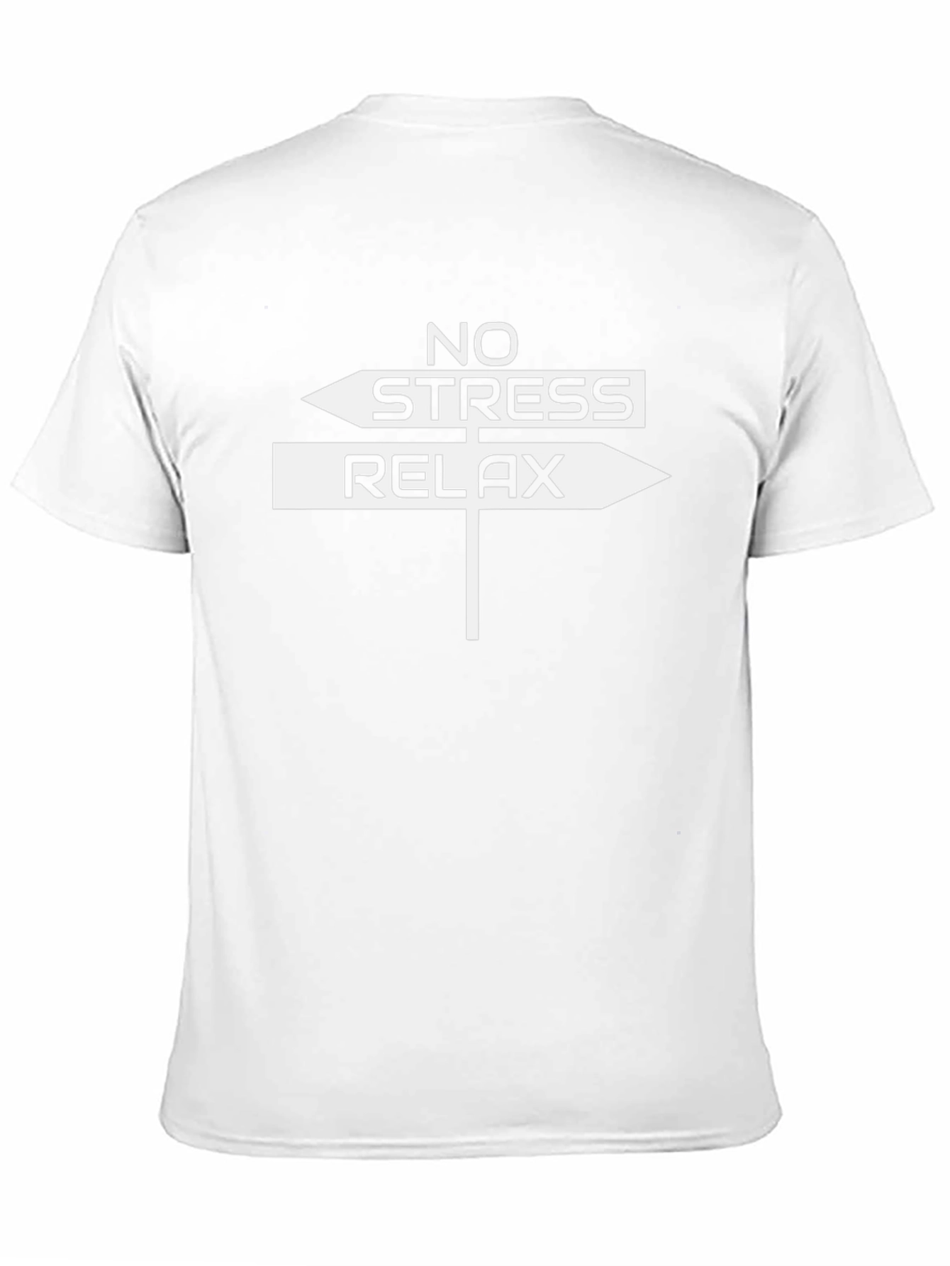 No Stress Relax T-Shirt - Black Cotton Tee