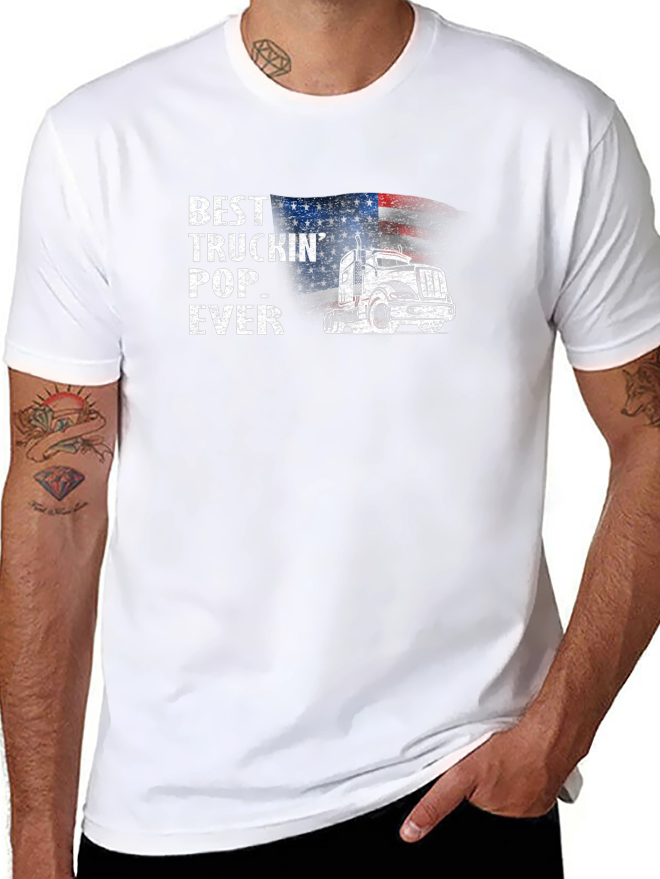 Best Truckin Pop Ever T-Shirt - American Trucker Tee