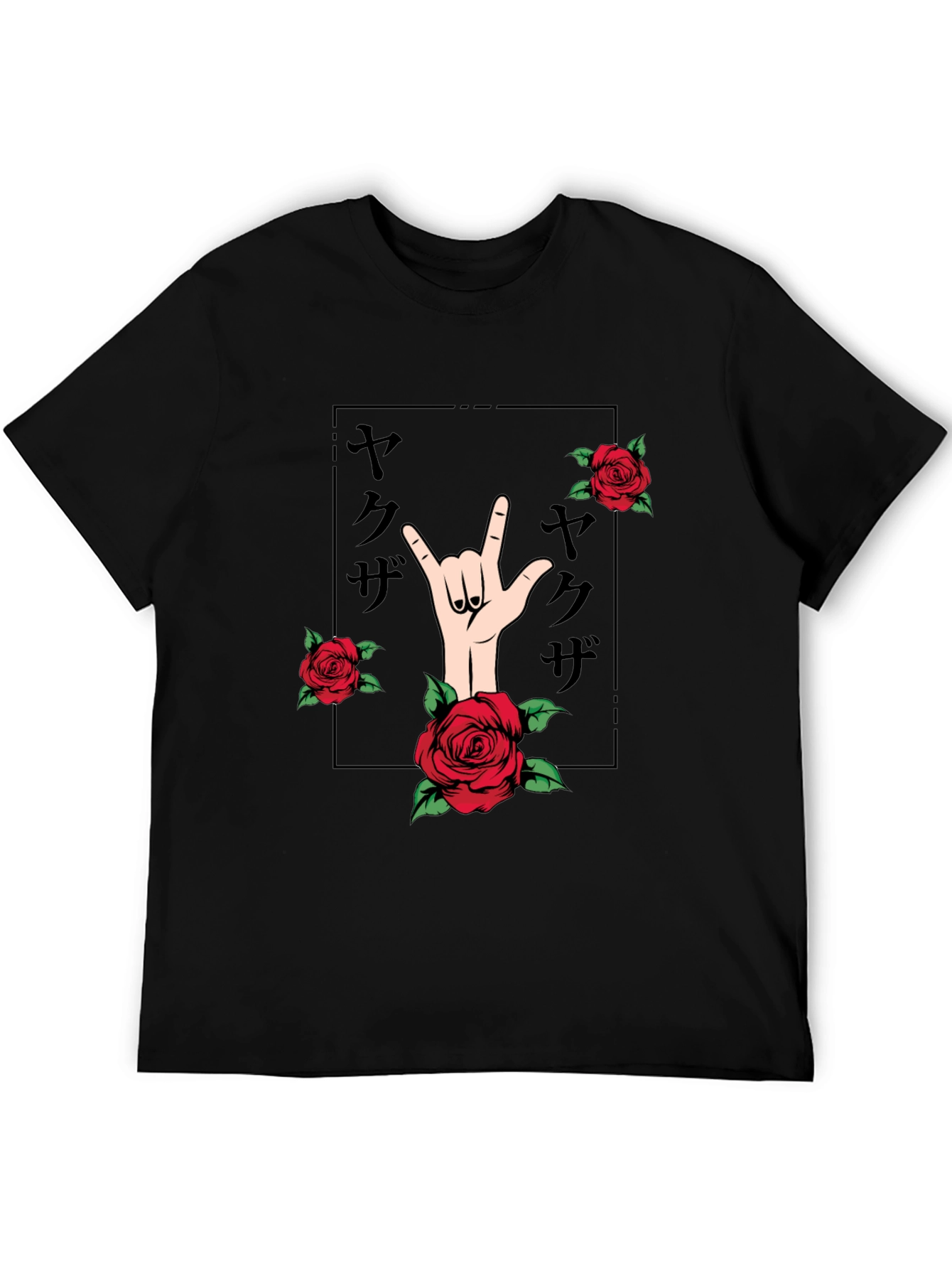 Rock On Roses Black Graphic Tee