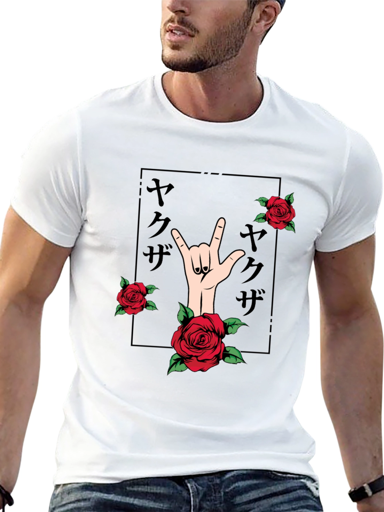 Rock On Roses Black Graphic Tee