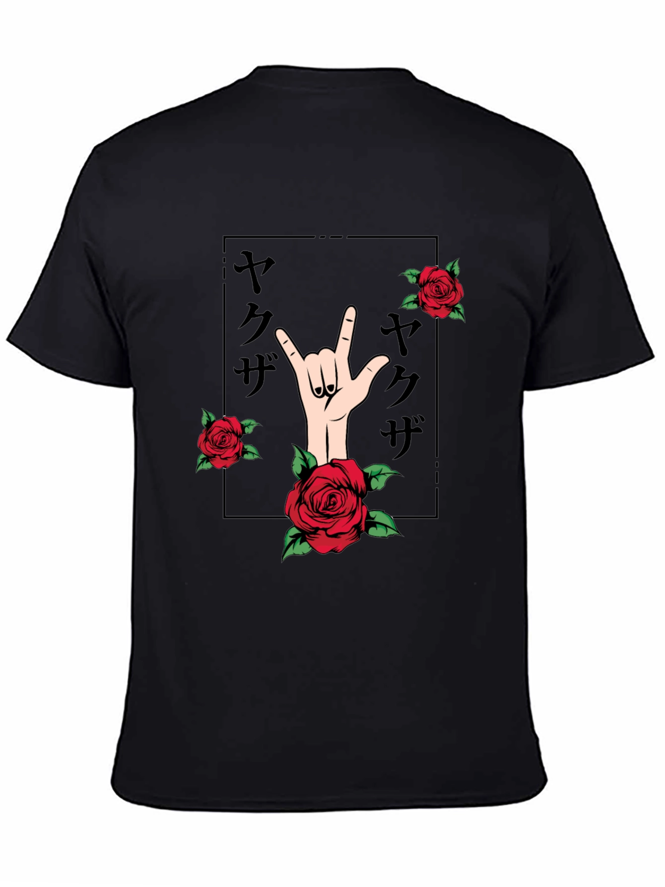 Rock On Roses Black Graphic Tee