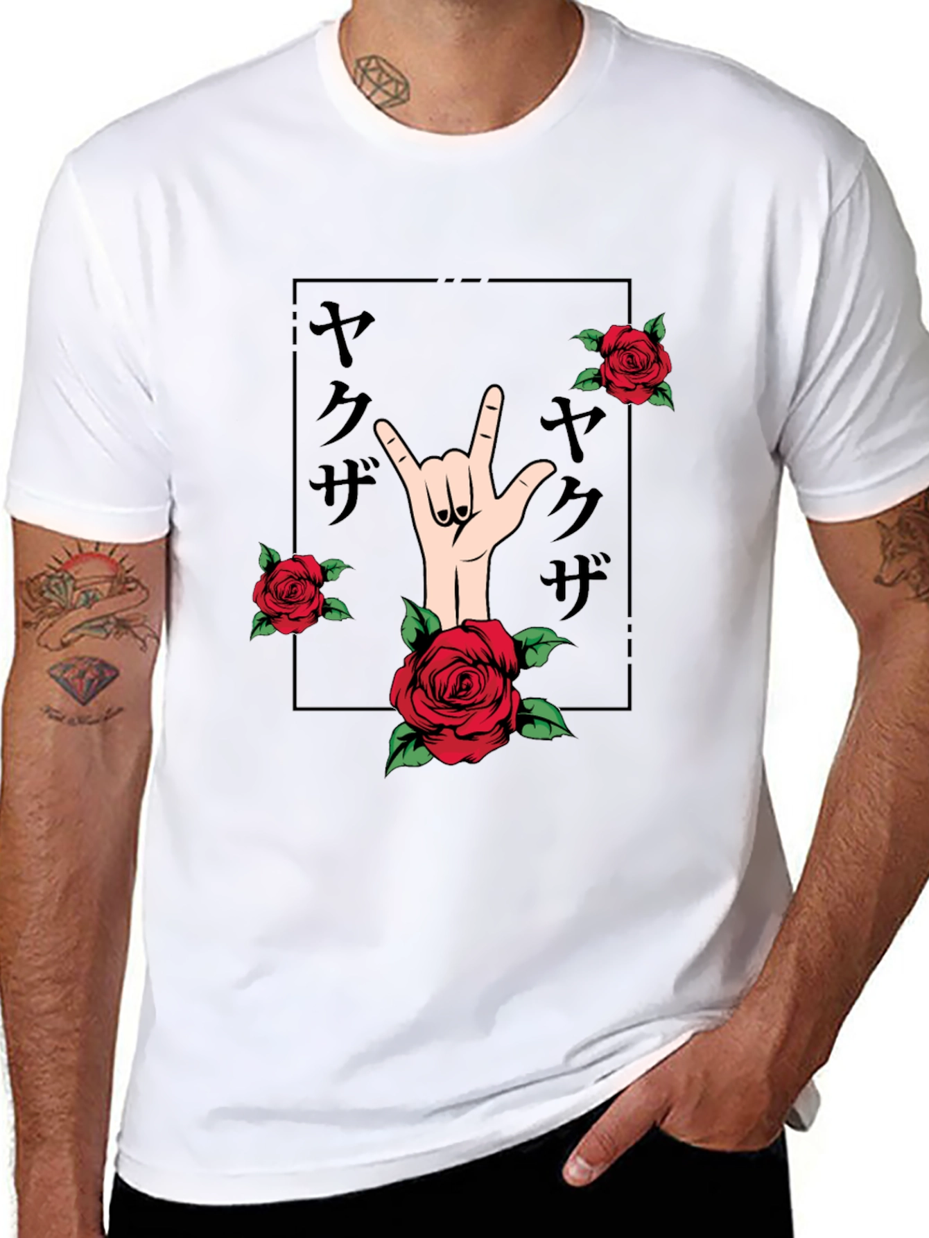 Rock On Roses Black Graphic Tee