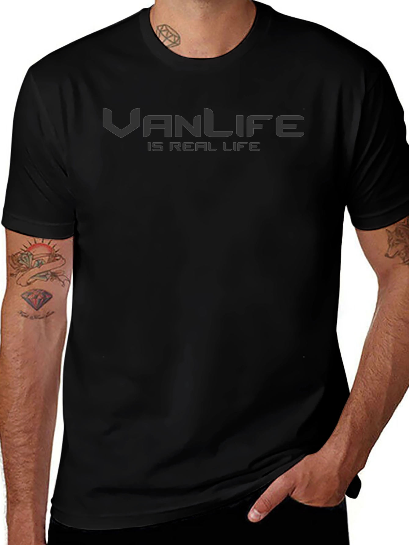 Vanlife Is Real Life Black T-Shirt