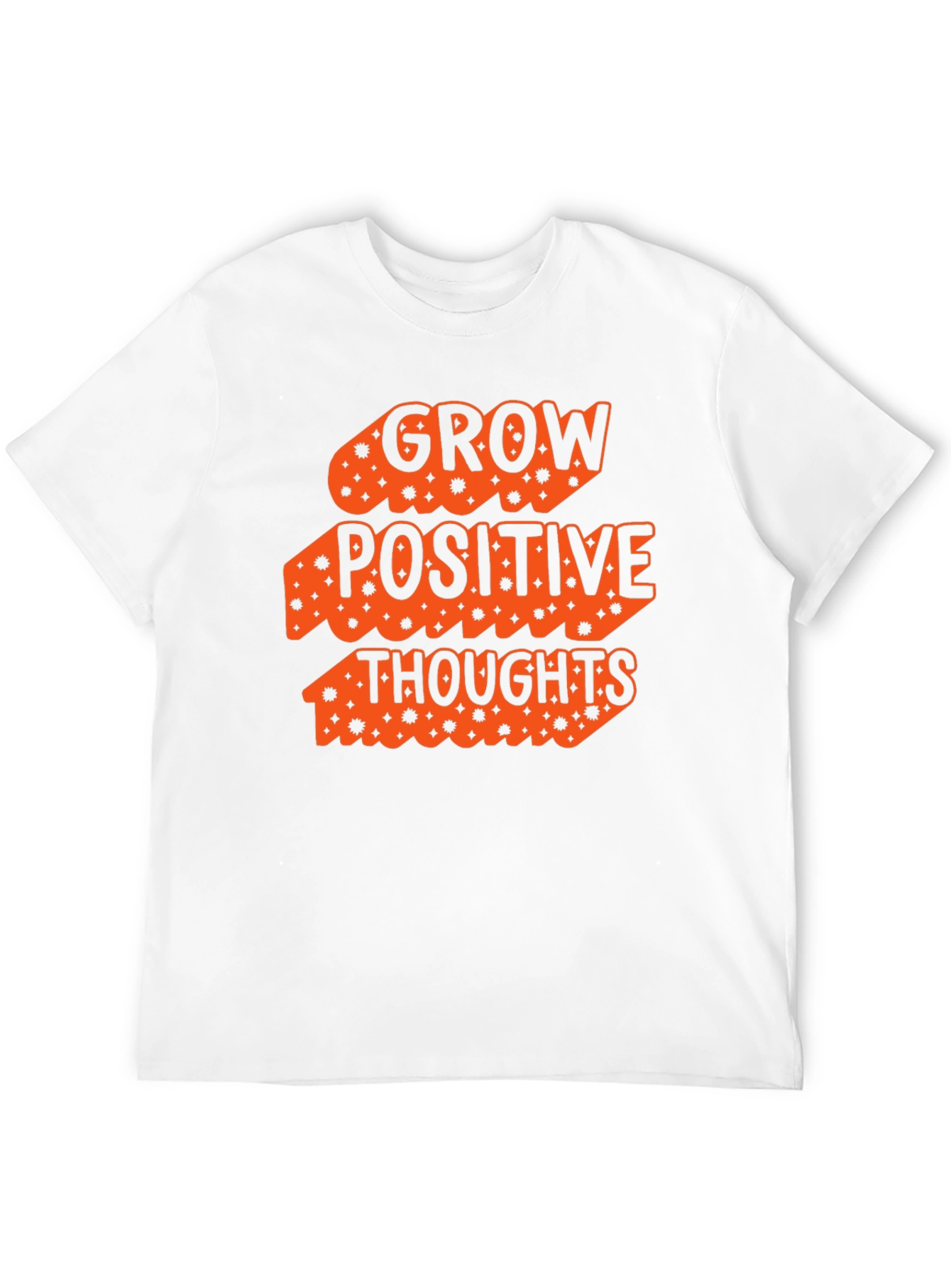 Grow Positive Thoughts Black Graphic T-Shirt