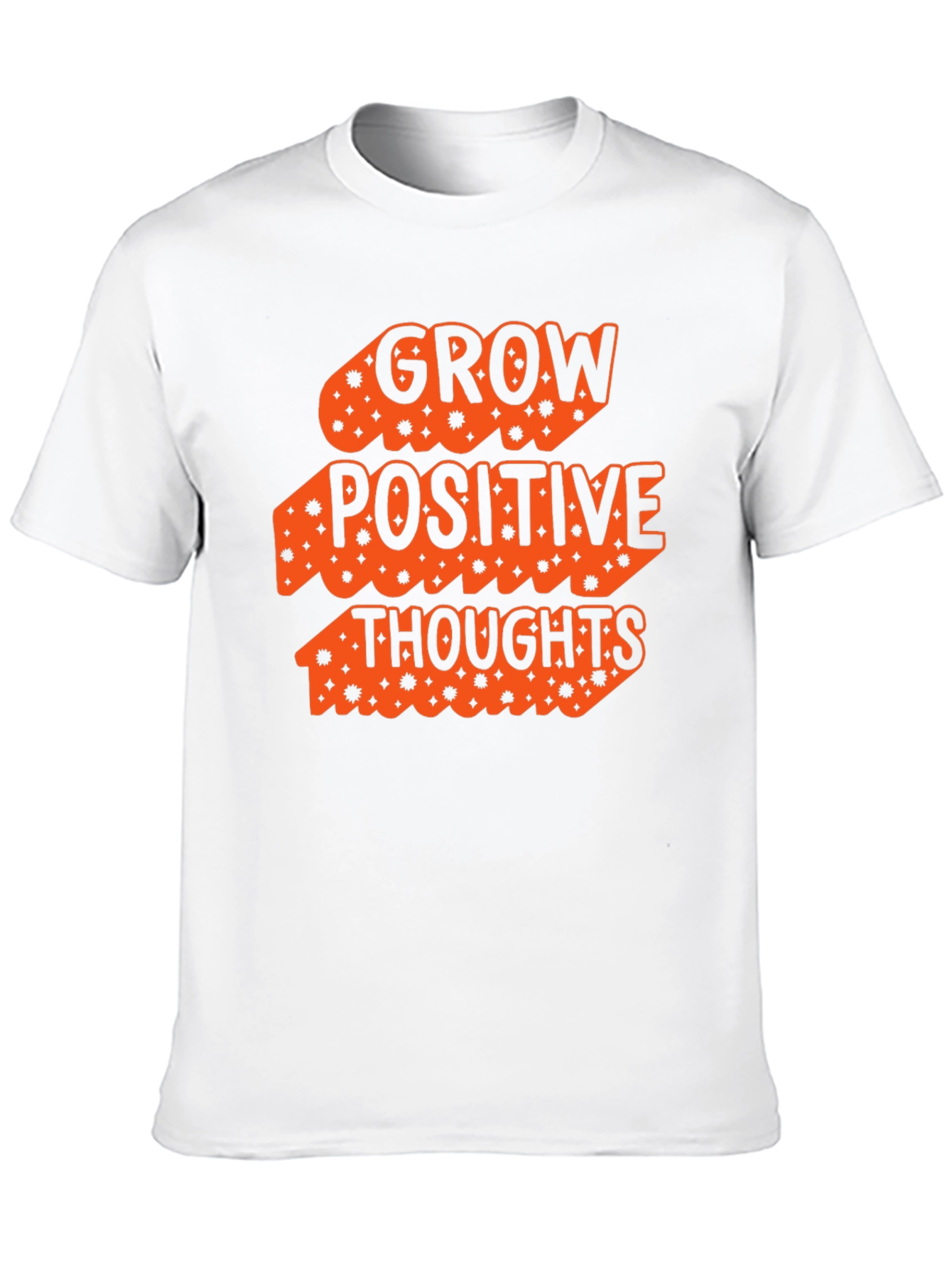 Grow Positive Thoughts Black Graphic T-Shirt