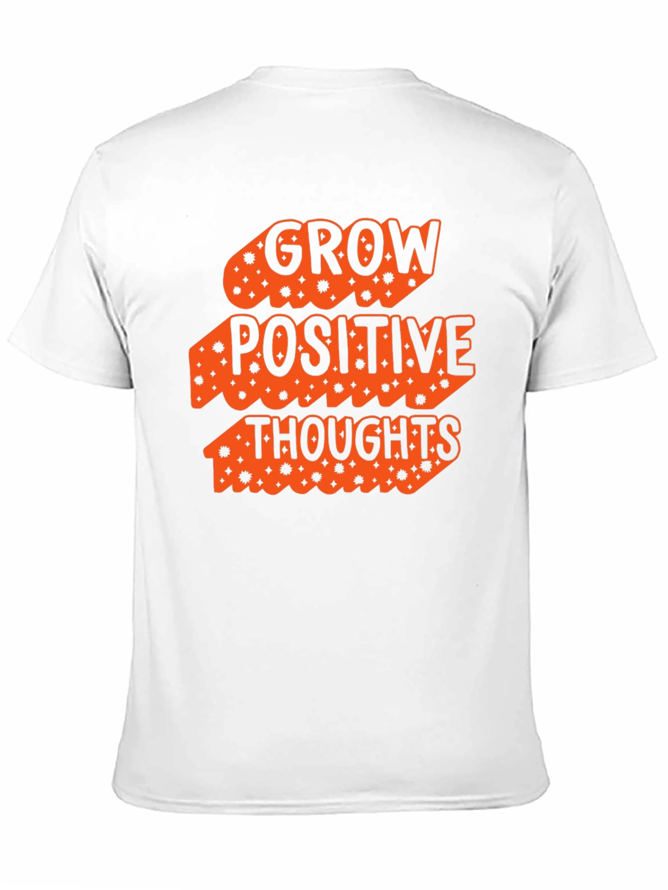 Grow Positive Thoughts Black Graphic T-Shirt