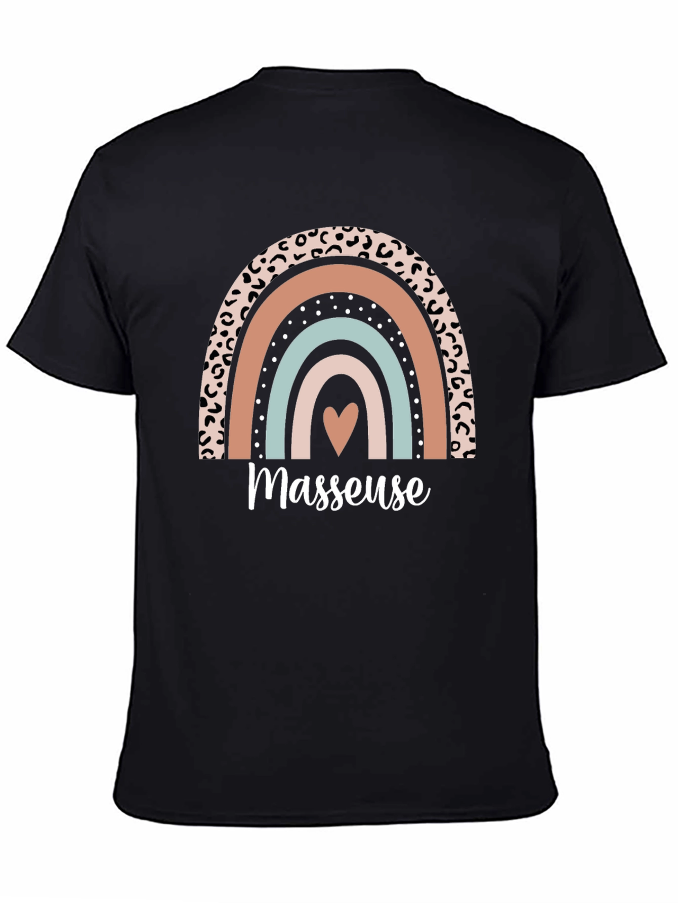 Masseuse Rainbow Graphic T-Shirt Relaxing Gift