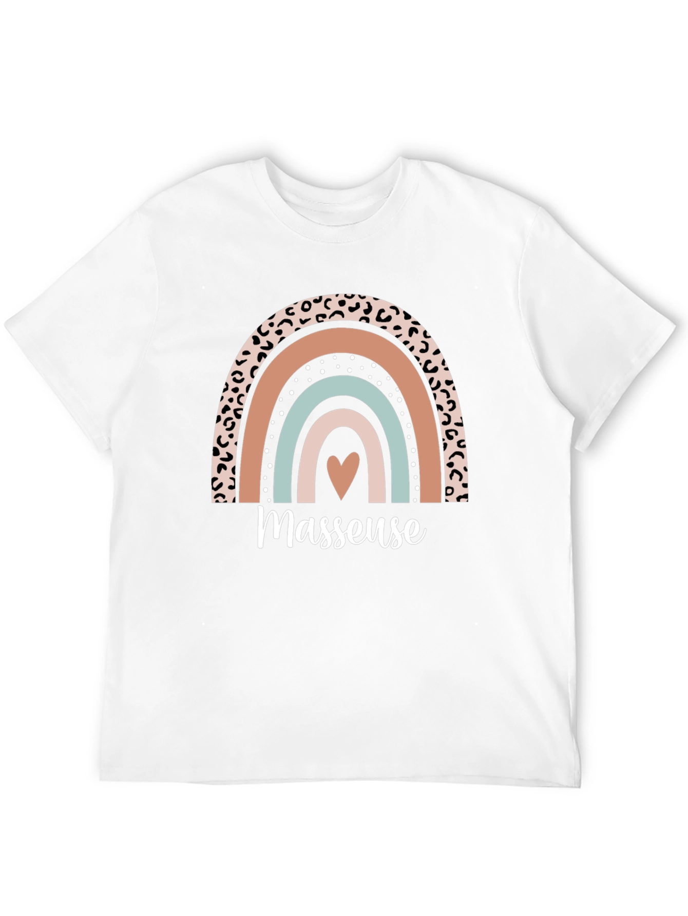 Masseuse Rainbow Graphic T-Shirt Relaxing Gift